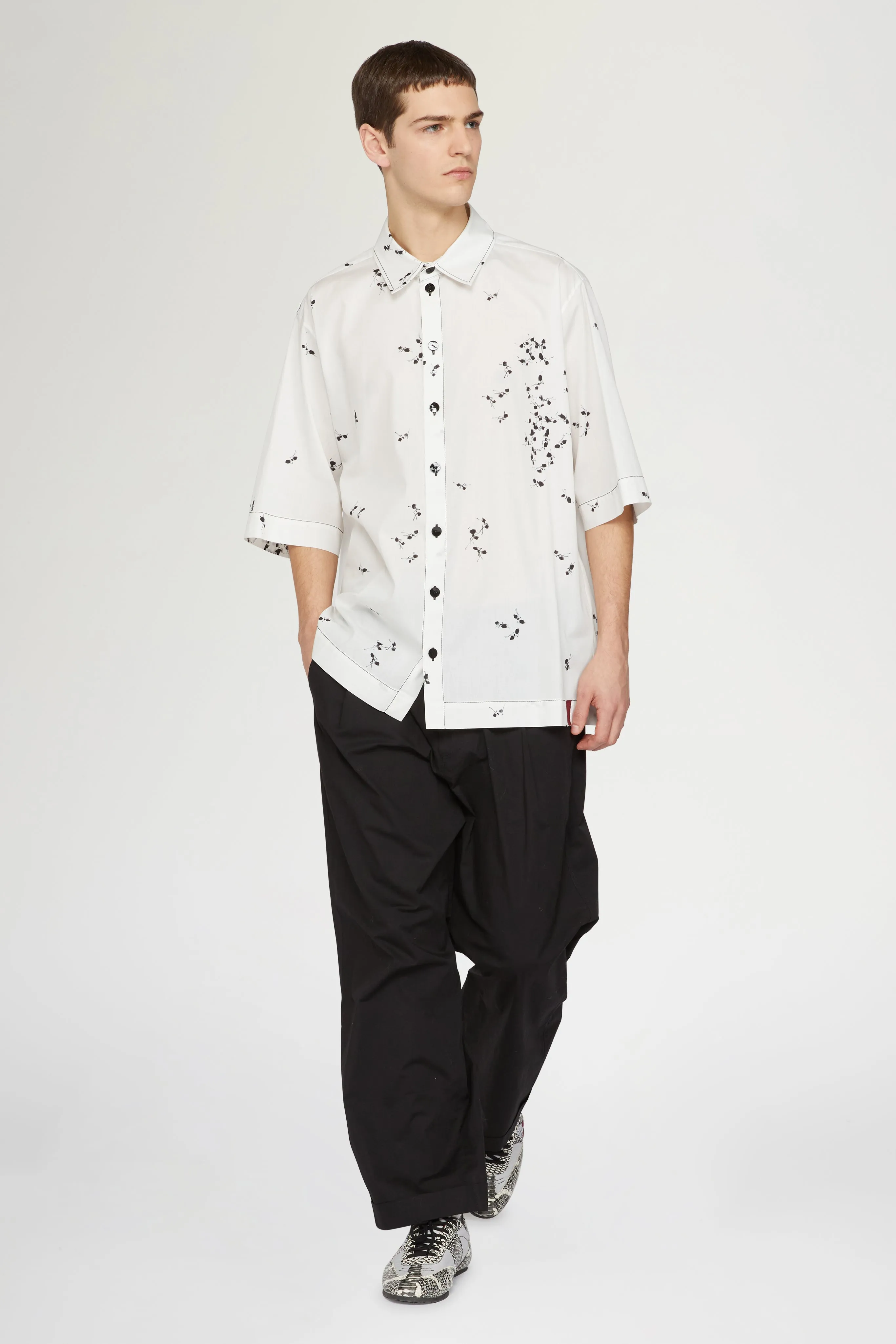 Black Wide-Leg Trousers sold by Antonio Marras product image thumbnail 2