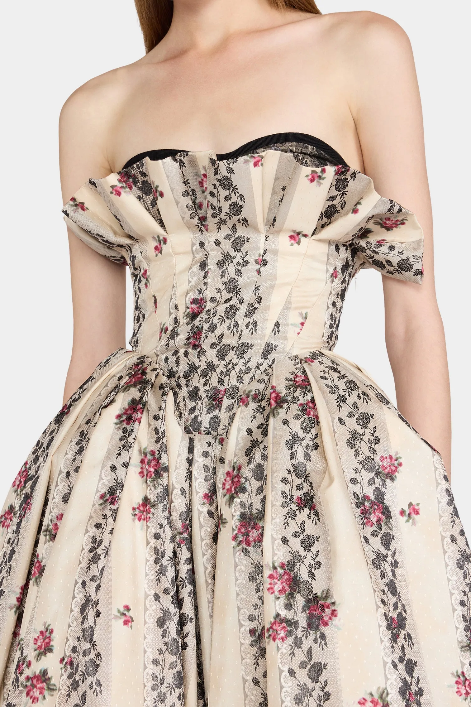 Floral Jacquard Bustier Dress sold by Antonio Marras product image thumbnail 4