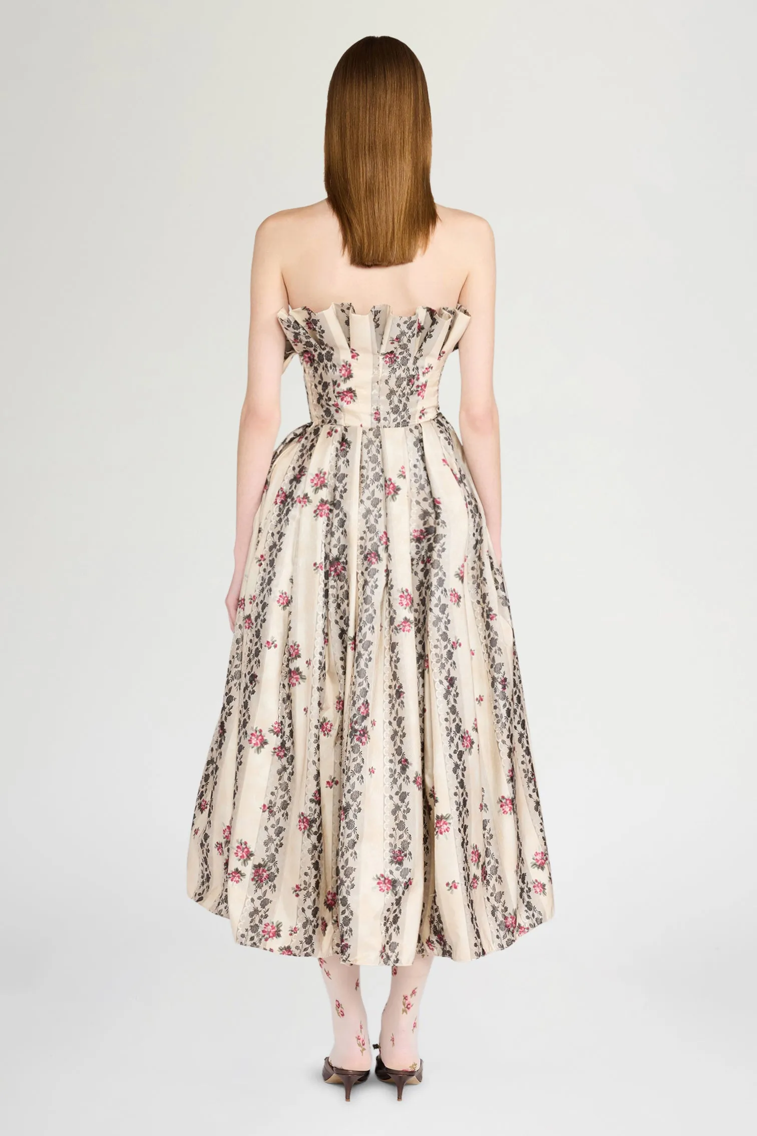Floral Jacquard Bustier Dress sold by Antonio Marras product image thumbnail 3