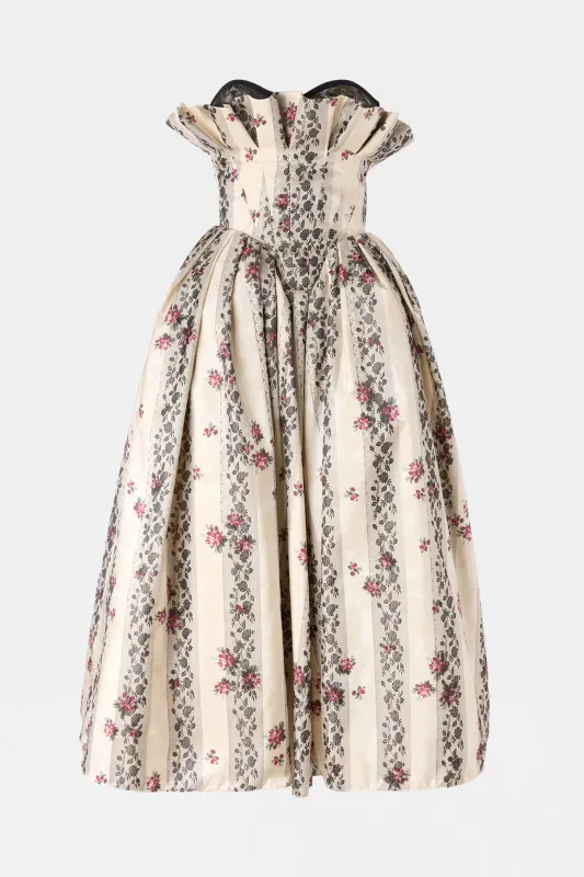 Floral Jacquard Bustier Dress made by Antonio Marras