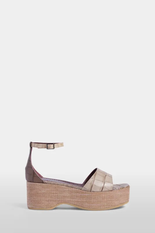 Platform Sandal Textured Leather made by Antonio Marras