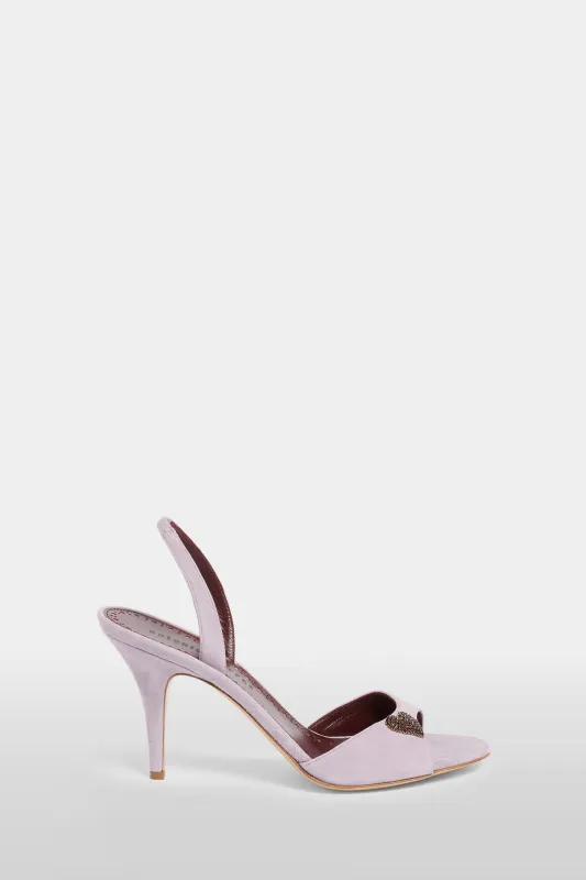 Heeled Sandals with Heart-Shaped Jewel made by Antonio Marras