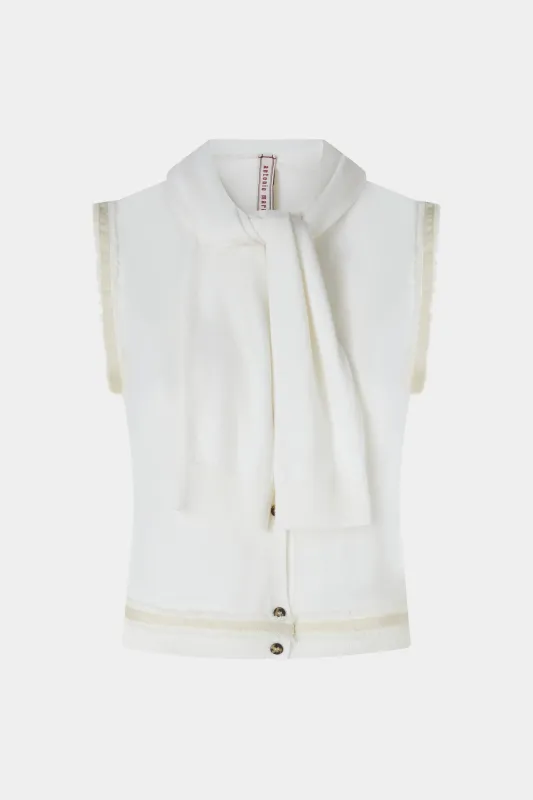 Ecrù Vest with Neck Band made by Antonio Marras
