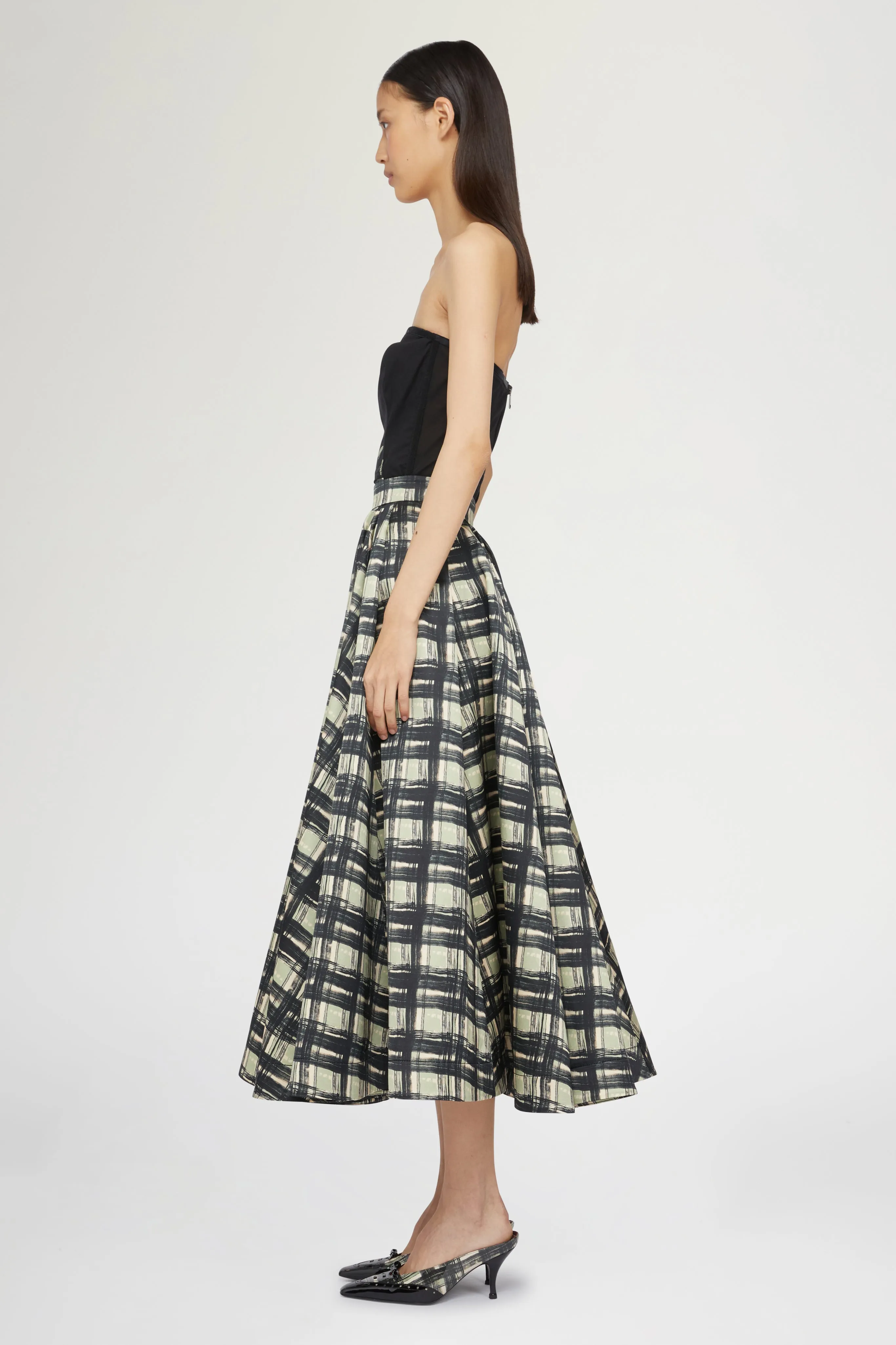 Midi Pleated Check Skirt sold by Antonio Marras product image thumbnail 4