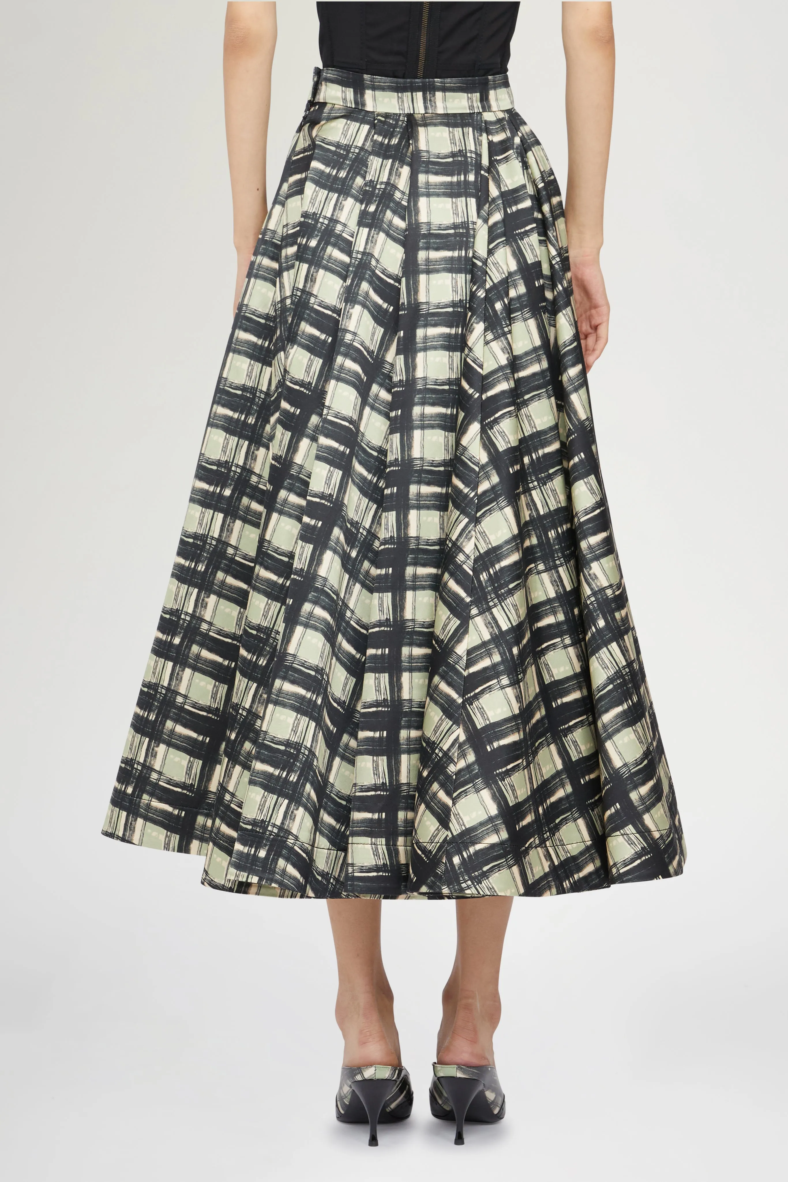 Midi Pleated Check Skirt sold by Antonio Marras product image thumbnail 5