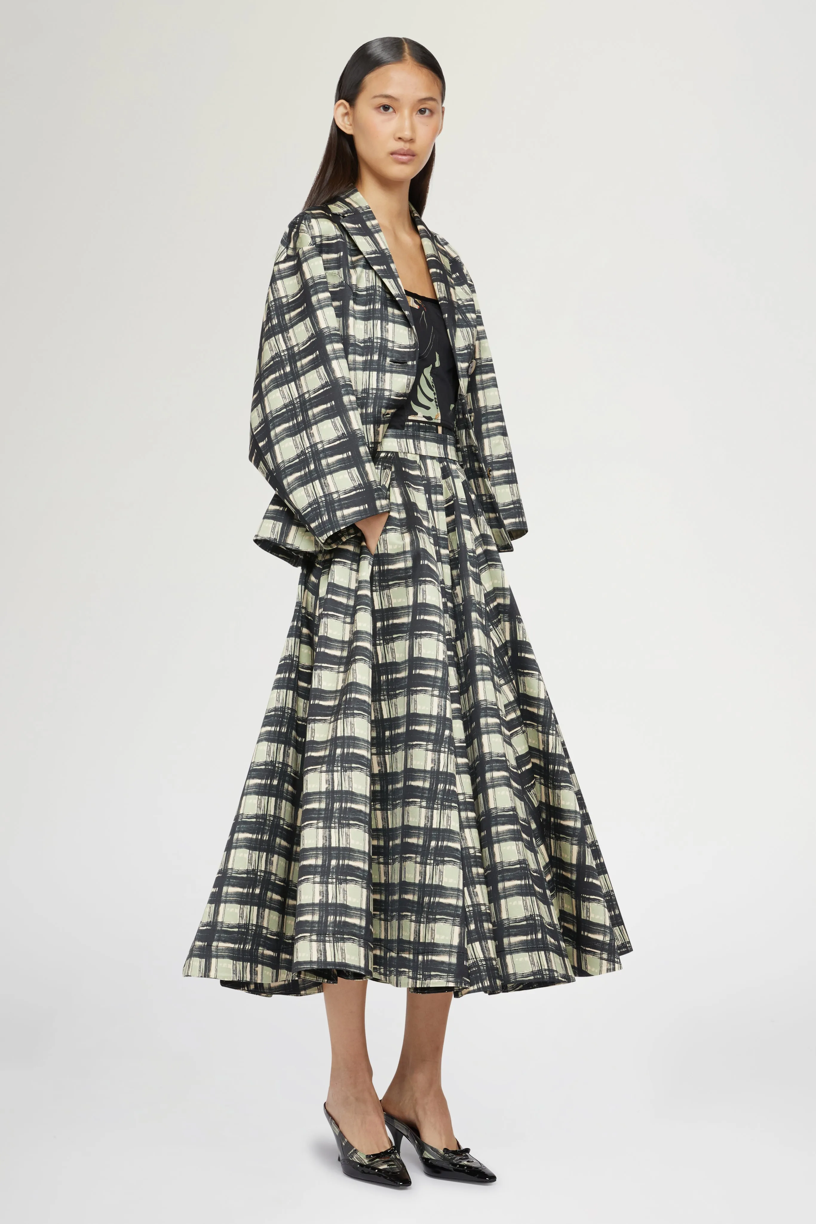 Midi Pleated Check Skirt sold by Antonio Marras product image thumbnail 2