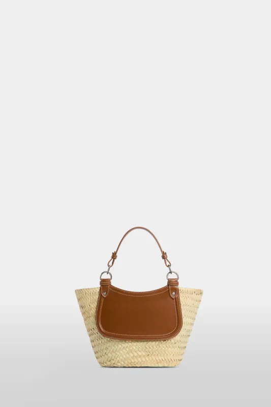 Brown Medium Straw Bag made by Antonio Marras