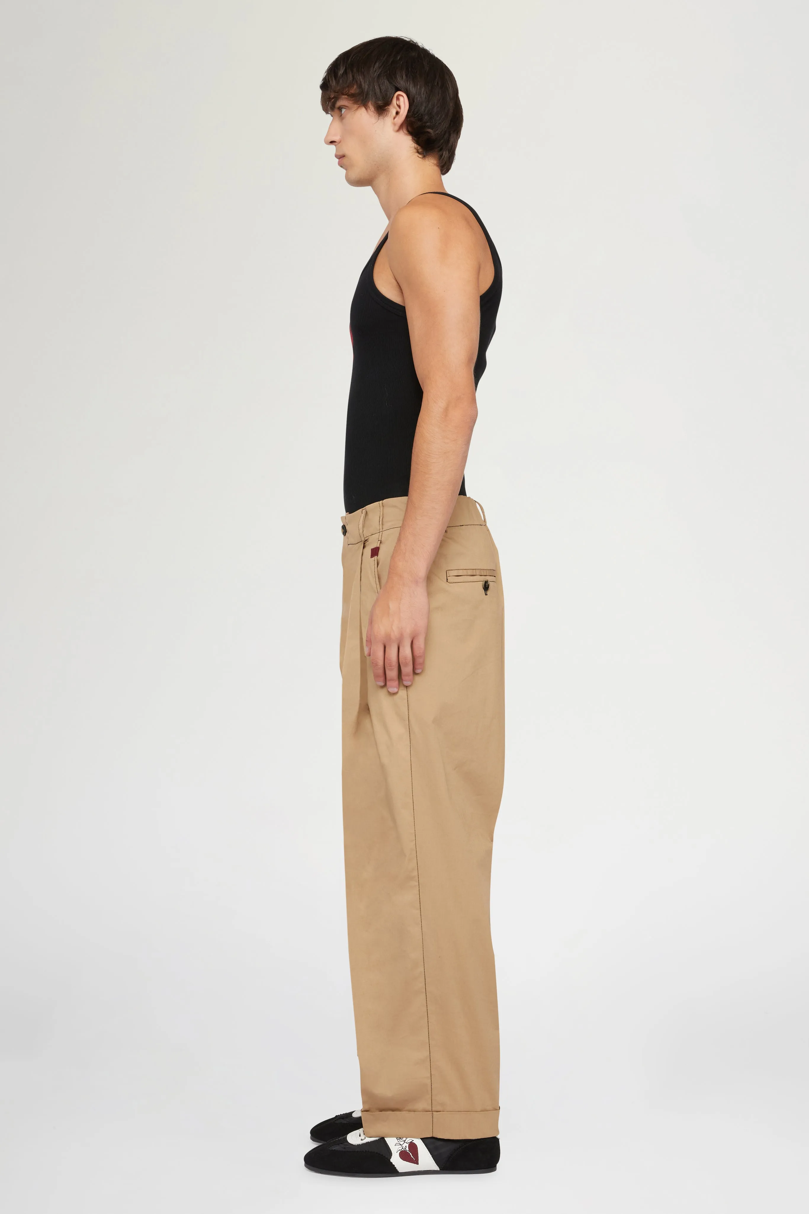 Beige Cotton Trousers sold by Antonio Marras product image thumbnail 4