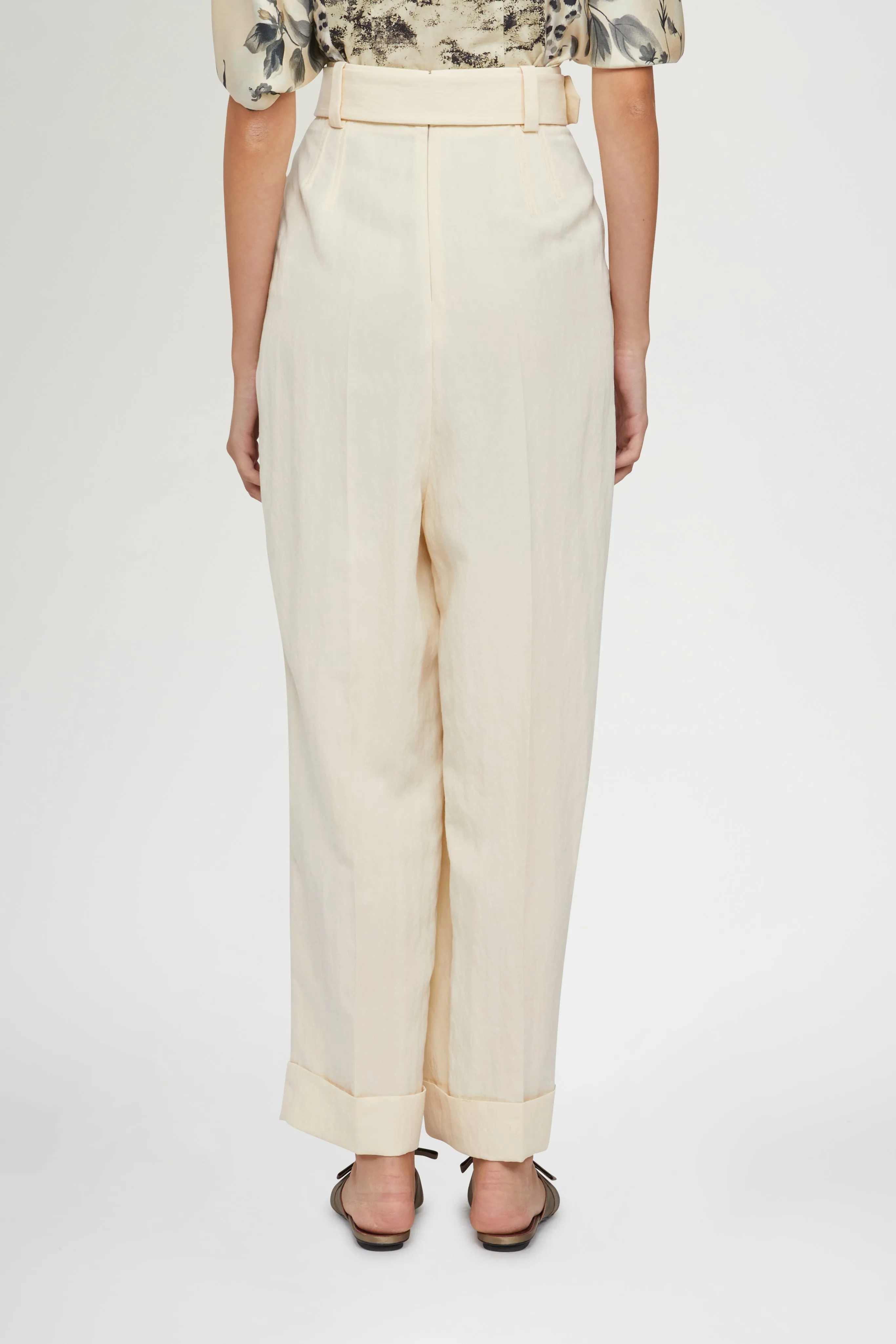 Cream Wide-leg Pants sold by Antonio Marras product image thumbnail 5