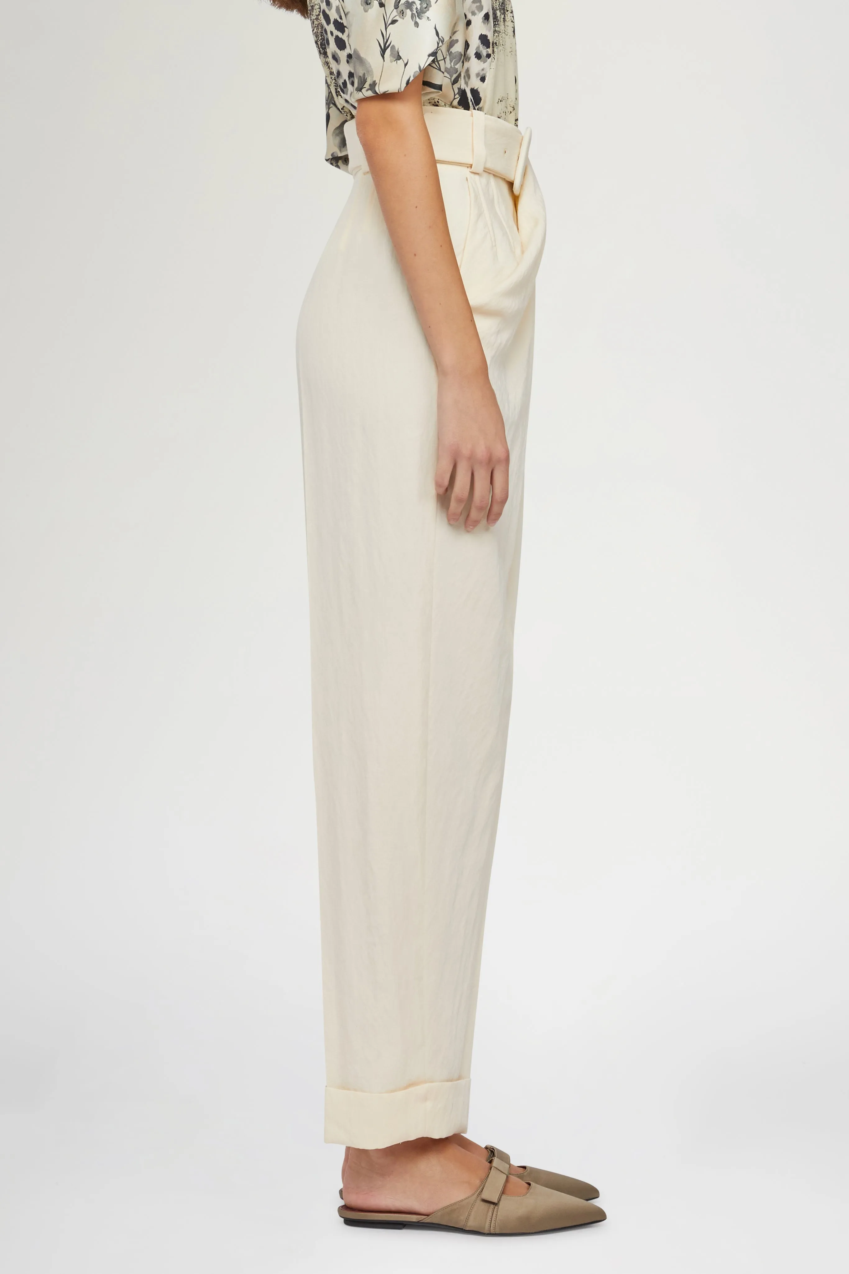 Cream Wide-leg Pants sold by Antonio Marras product image thumbnail 4