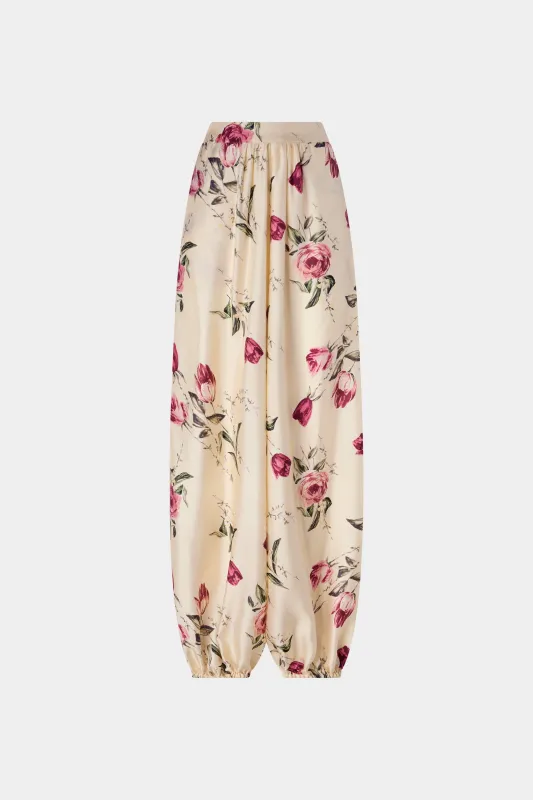Rose and Tulip Silk Harem Pants made by Antonio Marras