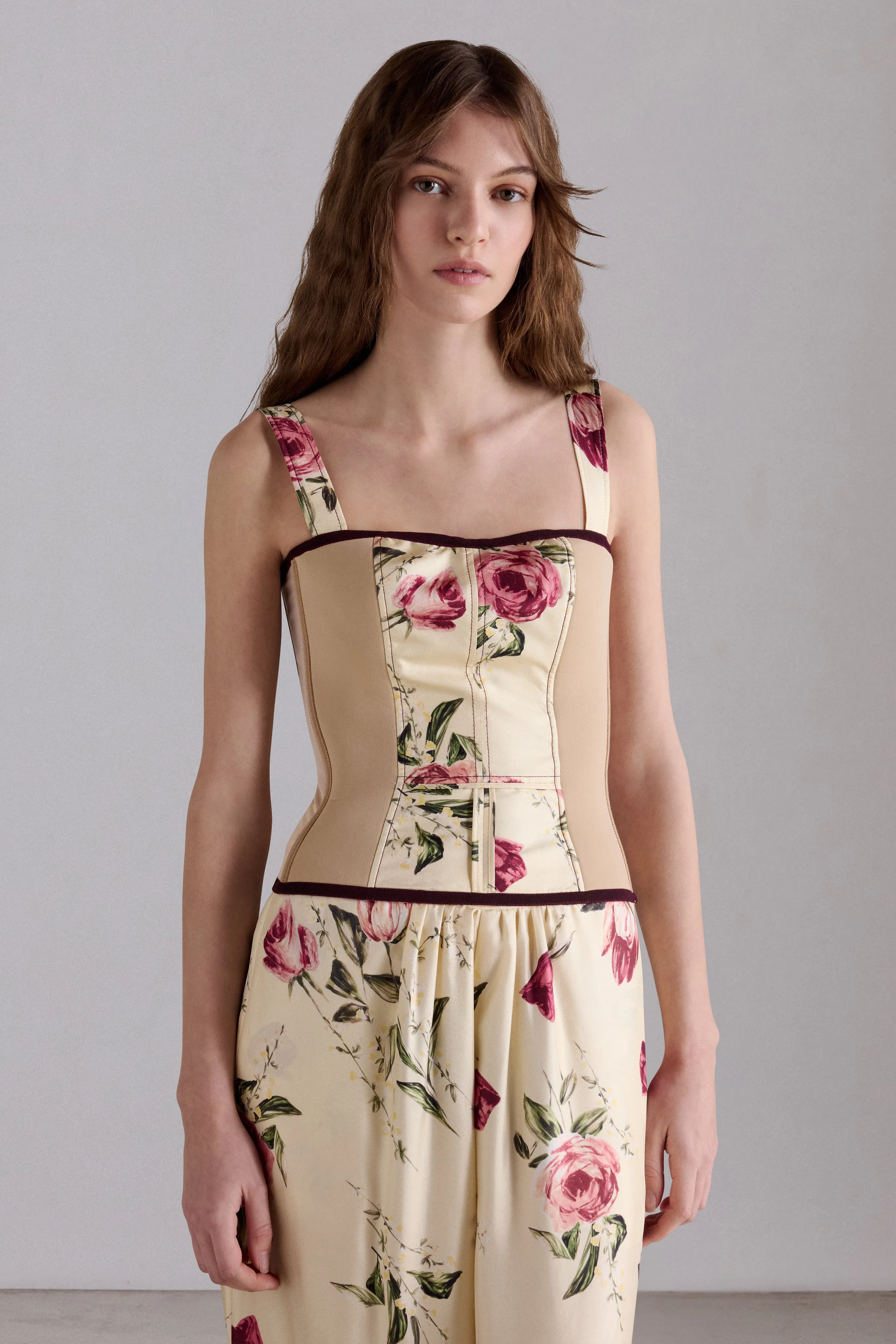 Floral Silk Bustier Top sold by Antonio Marras product image thumbnail 4