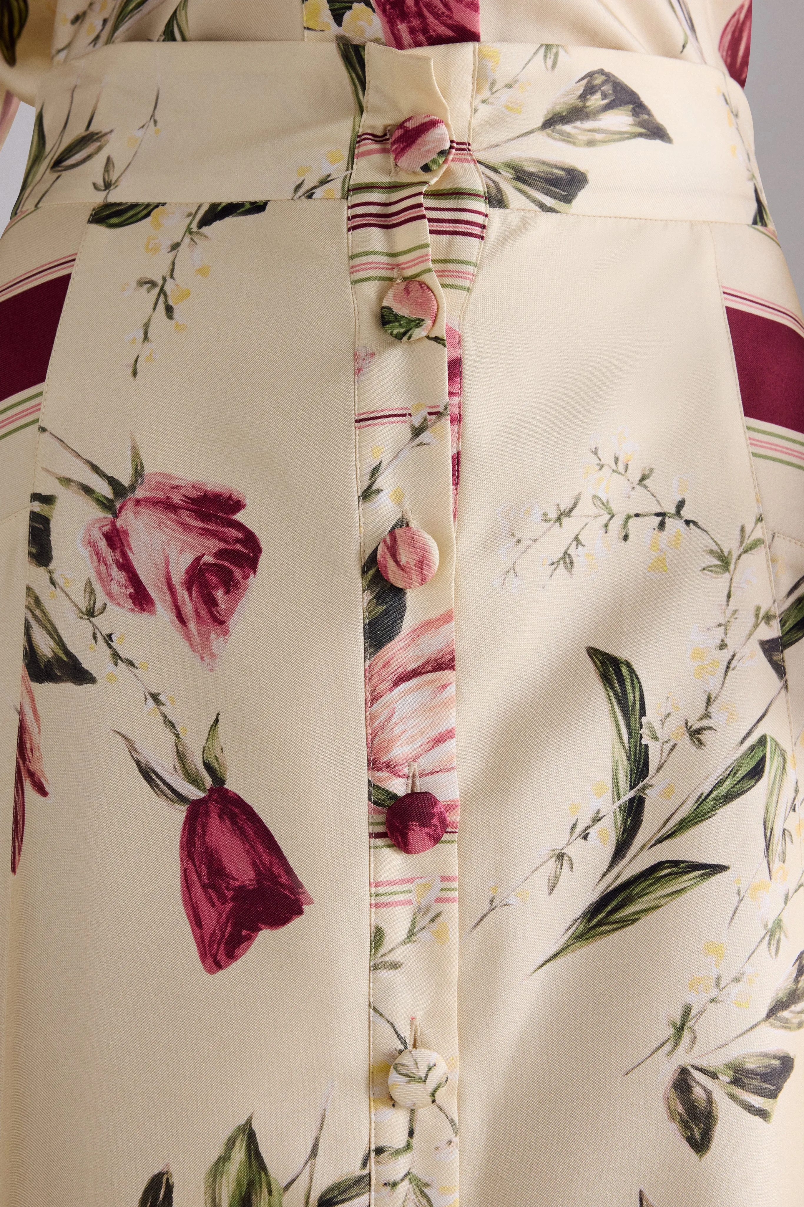 Floral Silk Midi Skirt sold by Antonio Marras product image thumbnail 5