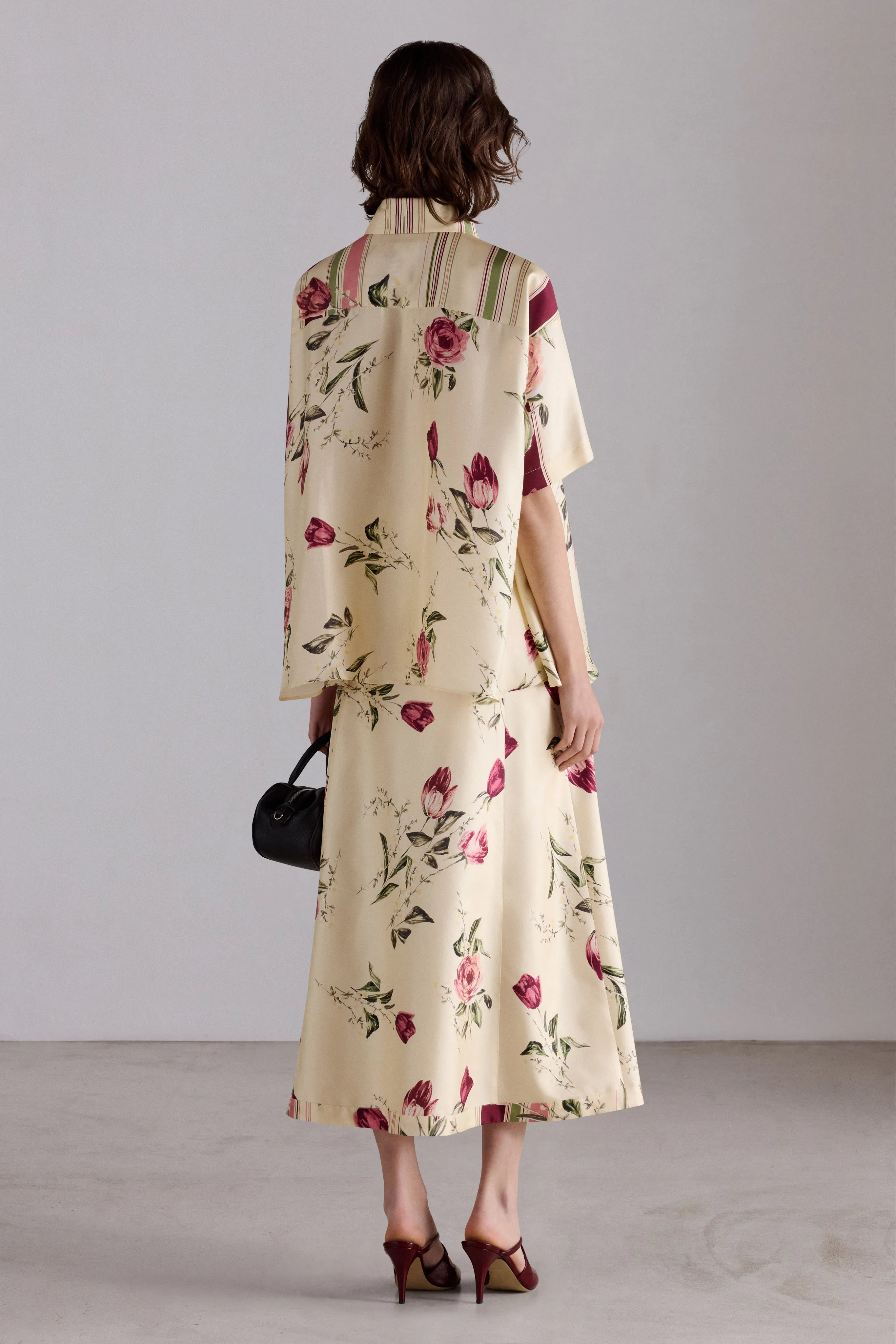 Floral Silk Midi Skirt sold by Antonio Marras product image thumbnail 3