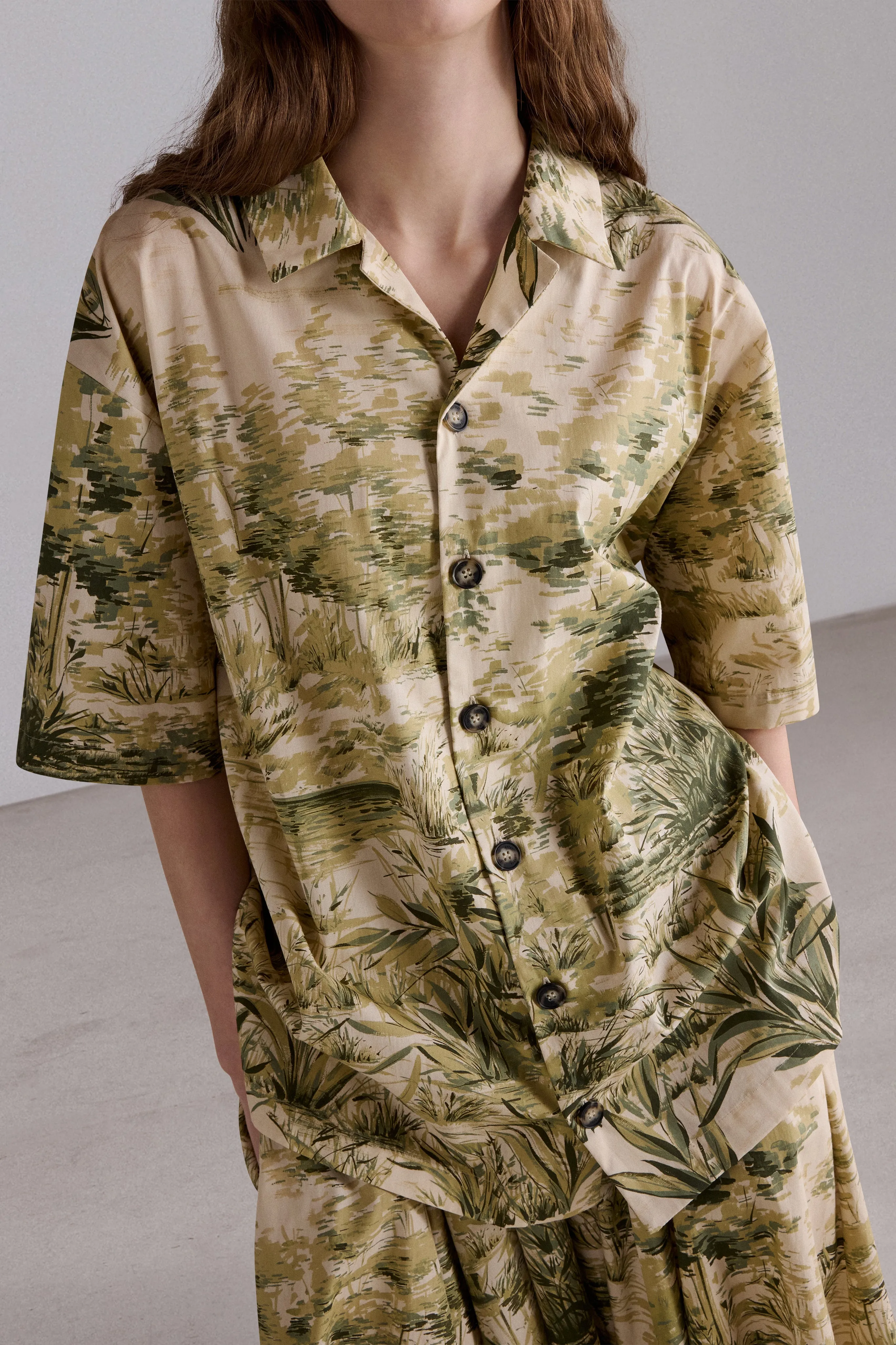 Botanical Boxy Shirt sold by Antonio Marras product image thumbnail 4