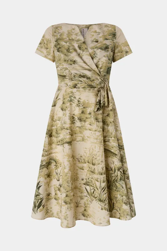 Botanical Wrap Midi Dress made by Antonio Marras