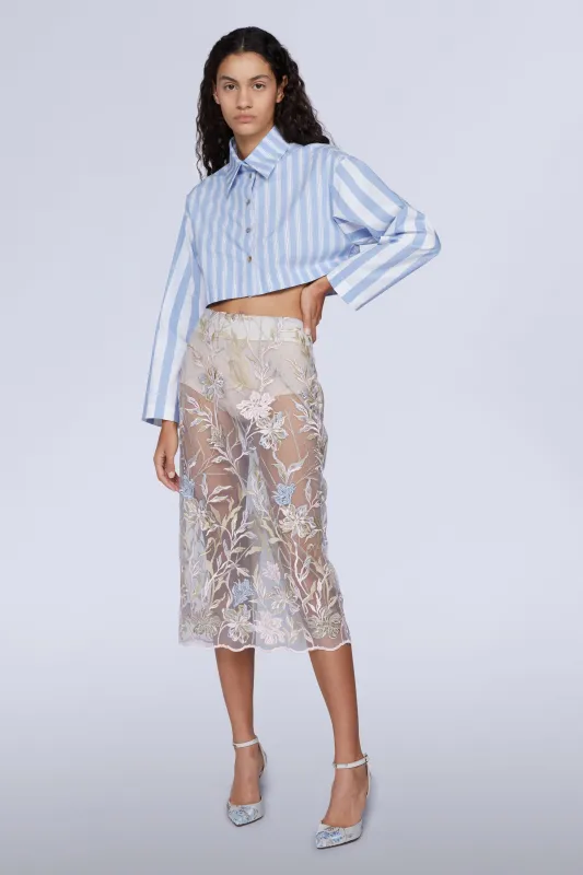 Fitted Lace Midi Skirt made by Antonio Marras