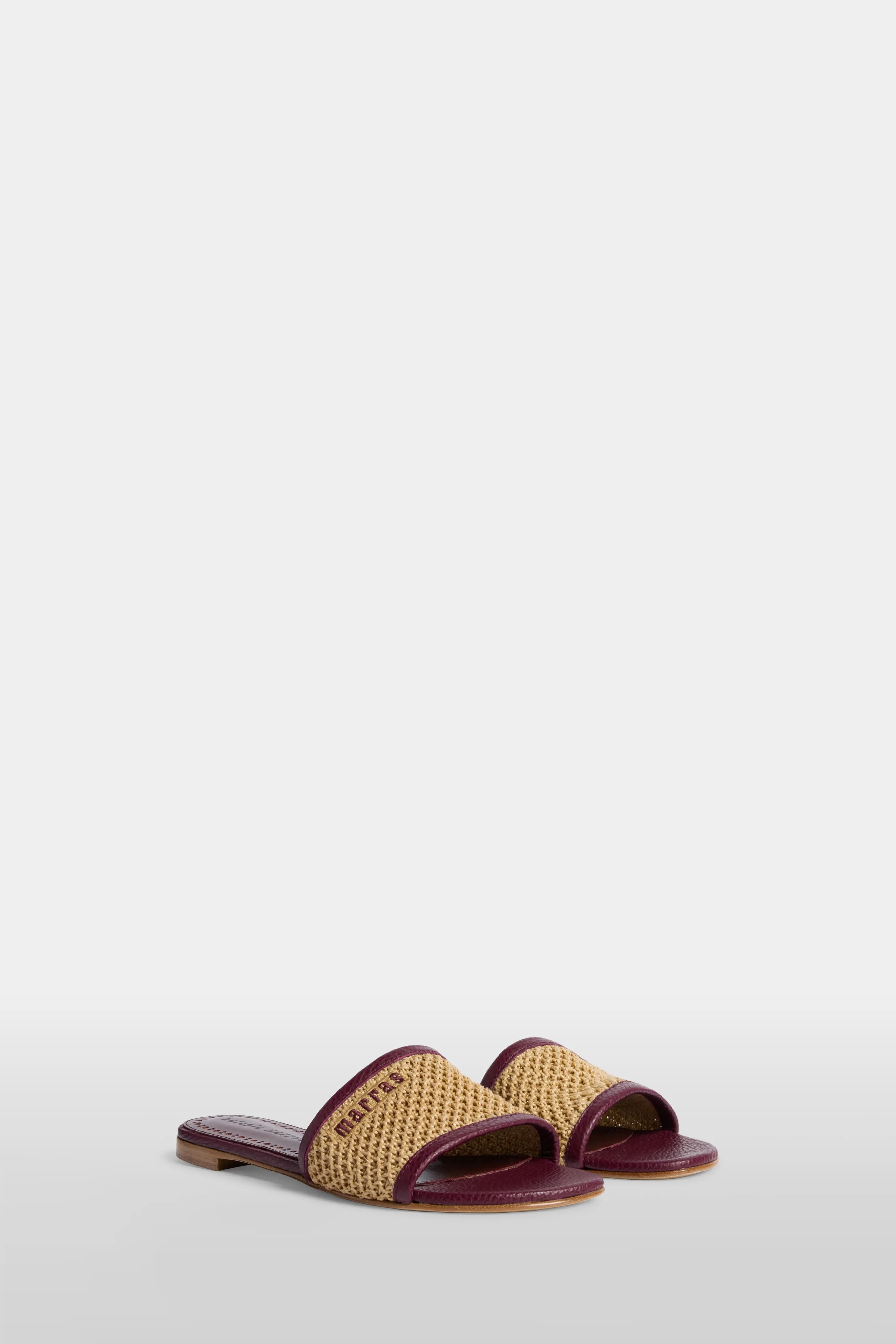Burgundy Raffia Slide Sandals sold by Antonio Marras product image thumbnail 2