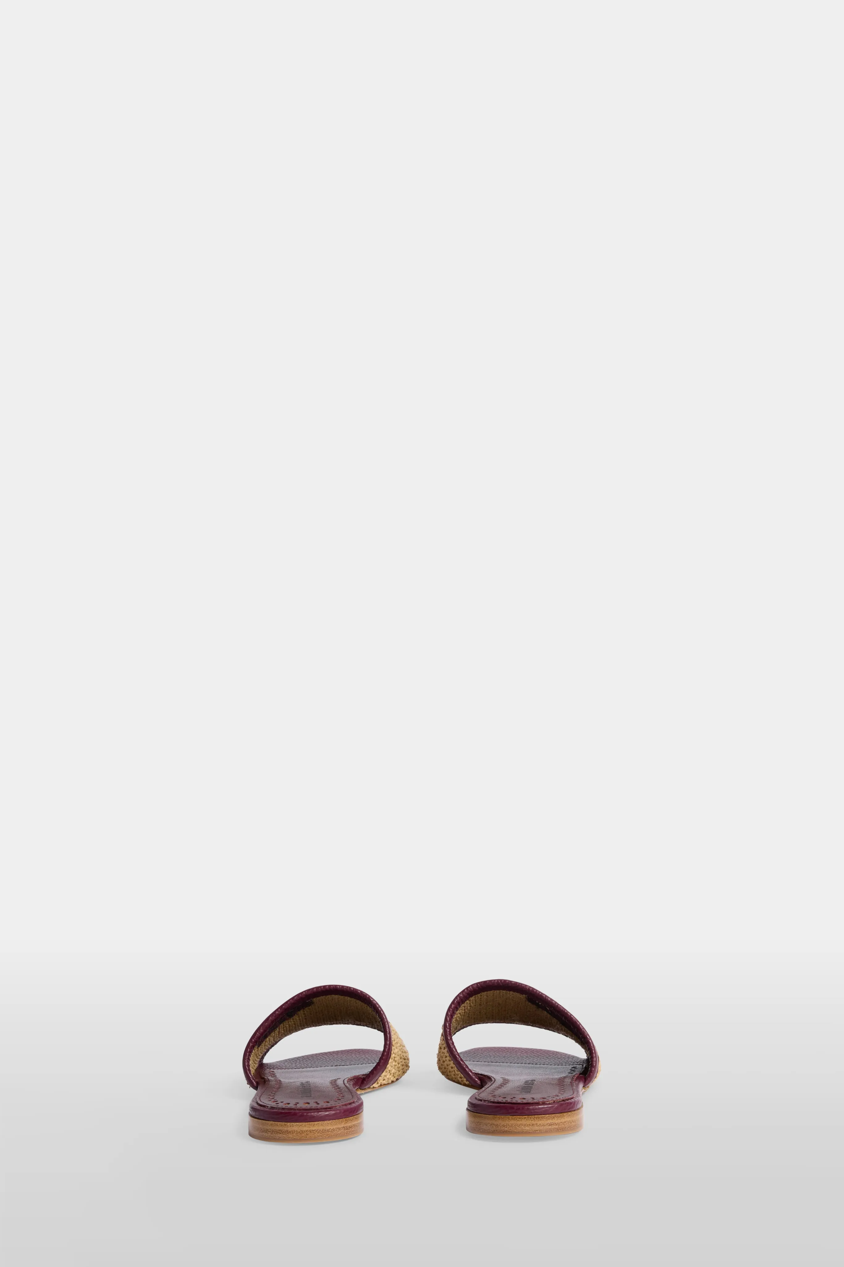 Burgundy Raffia Slide Sandals sold by Antonio Marras product image thumbnail 3