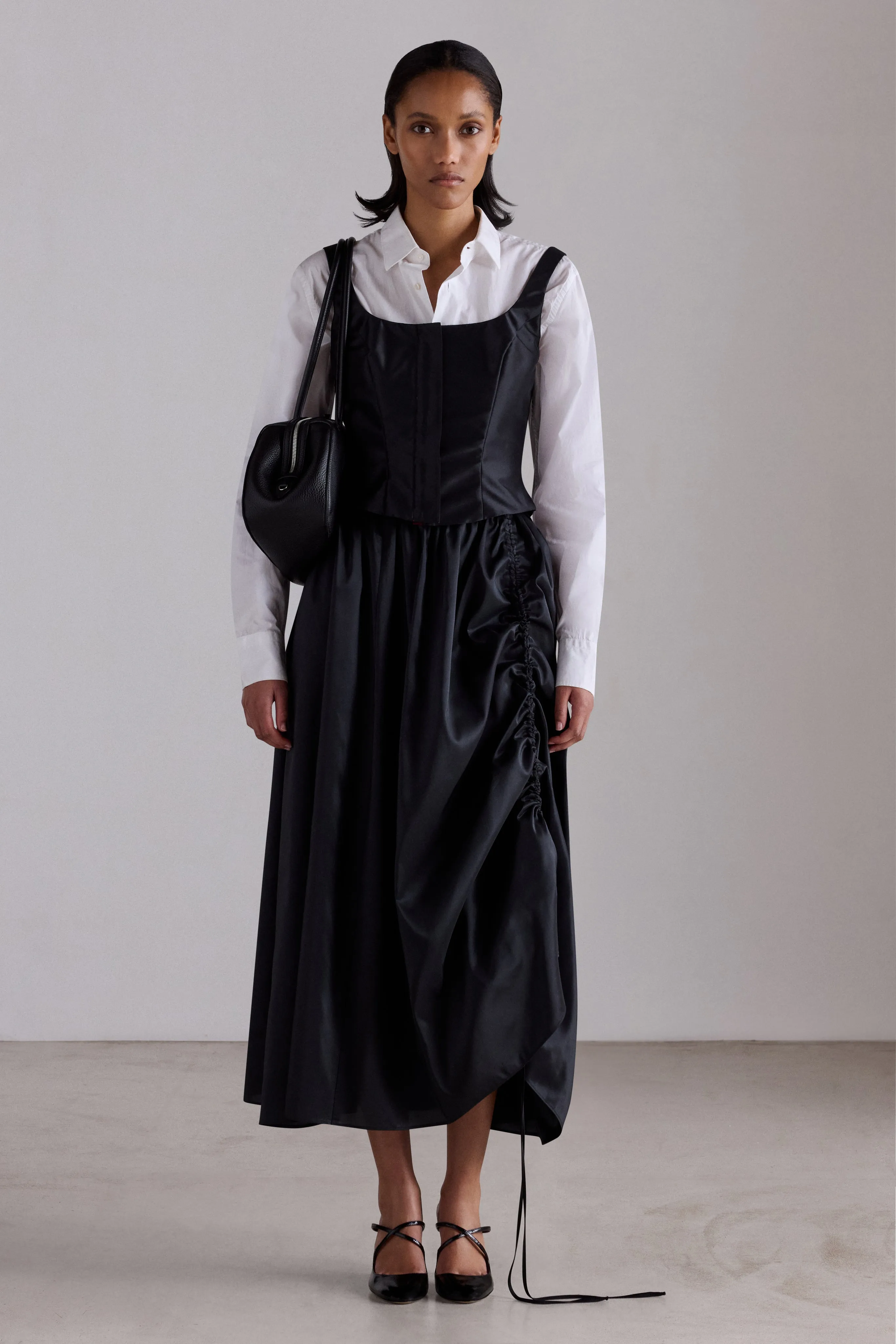 Black Shimmering Taffeta Corset sold by Antonio Marras product image thumbnail 2