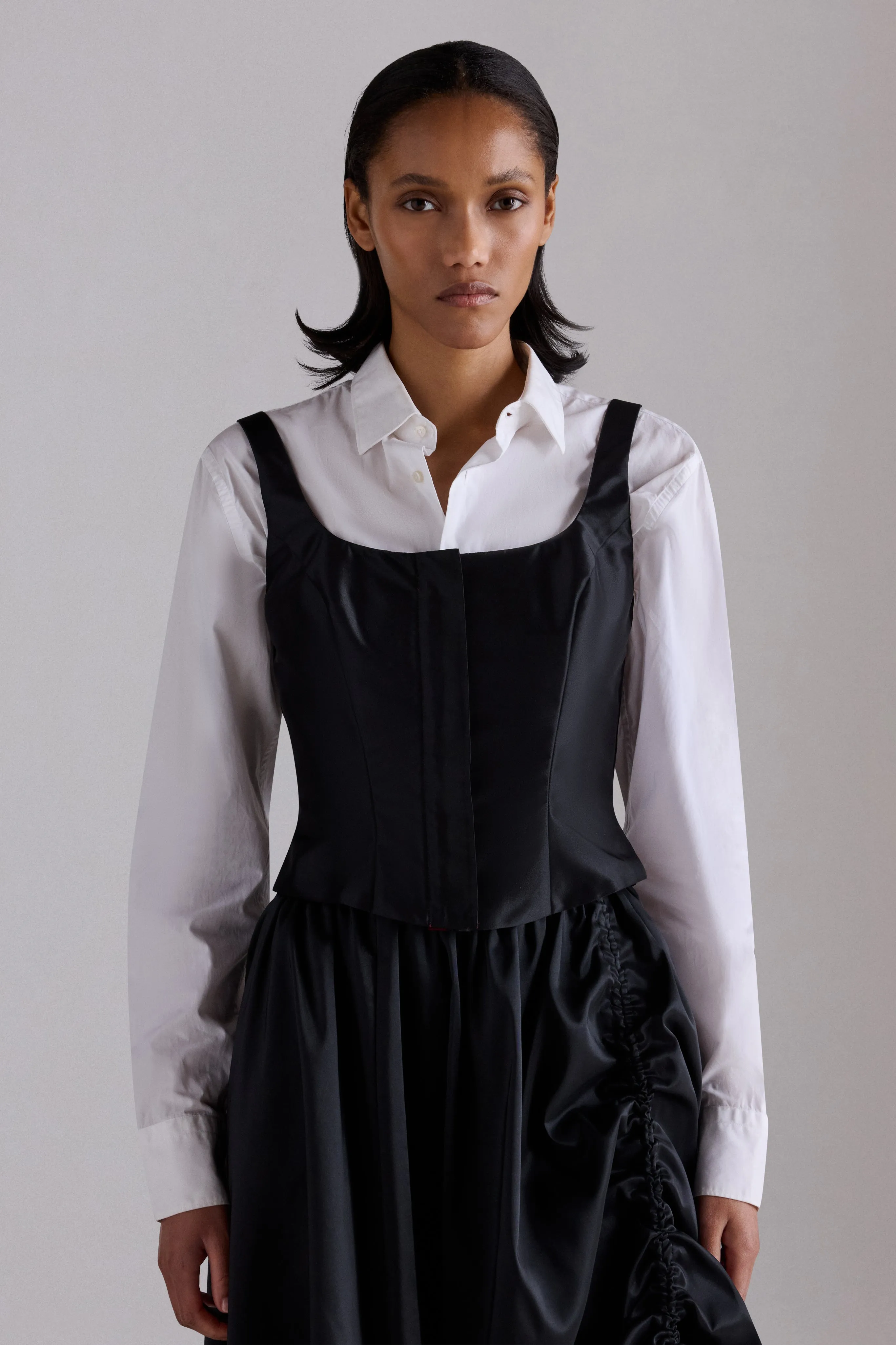 Black Shimmering Taffeta Corset sold by Antonio Marras product image thumbnail 4