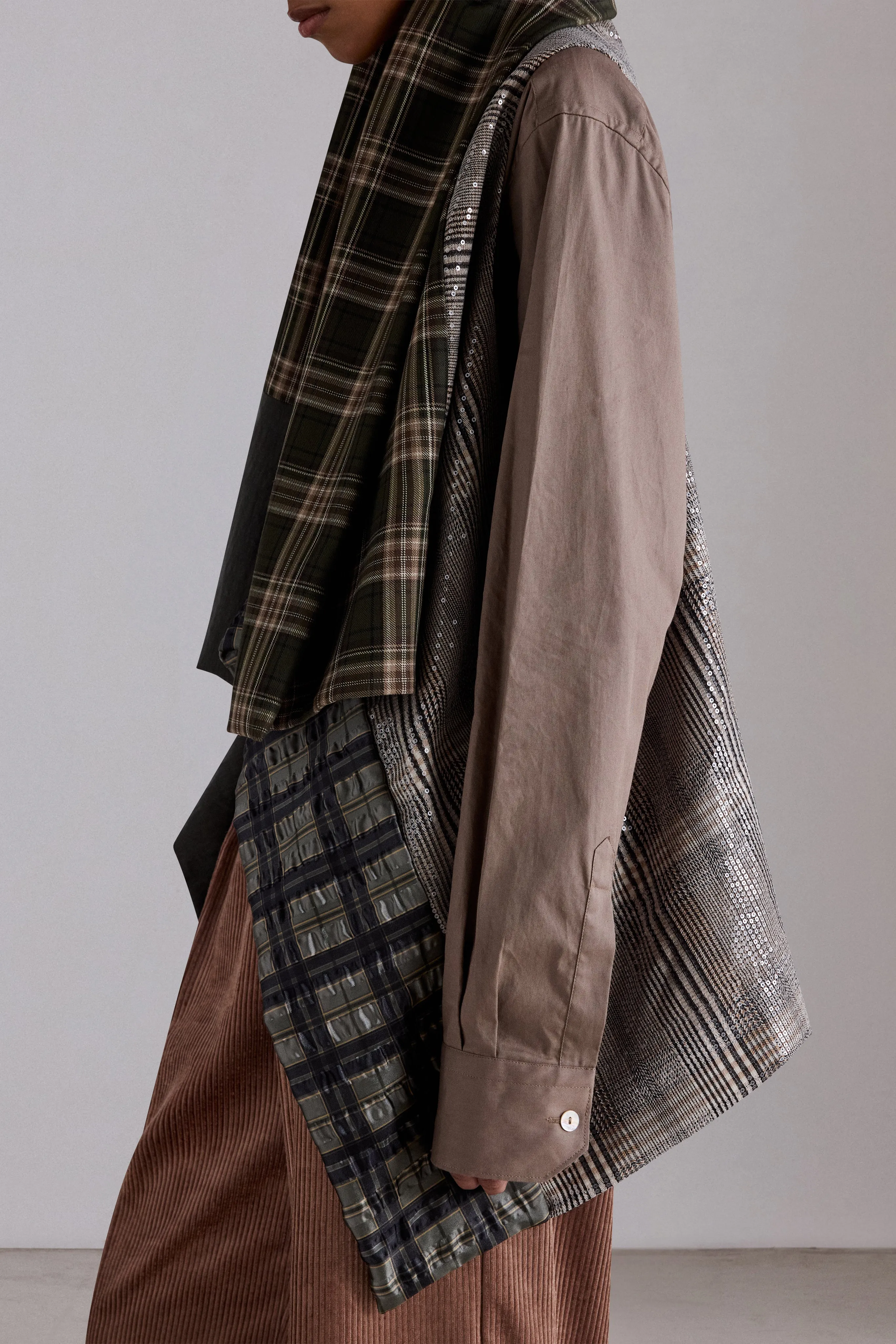 Patchwork Checked Asymmetric Shawl sold by Antonio Marras product image thumbnail 5