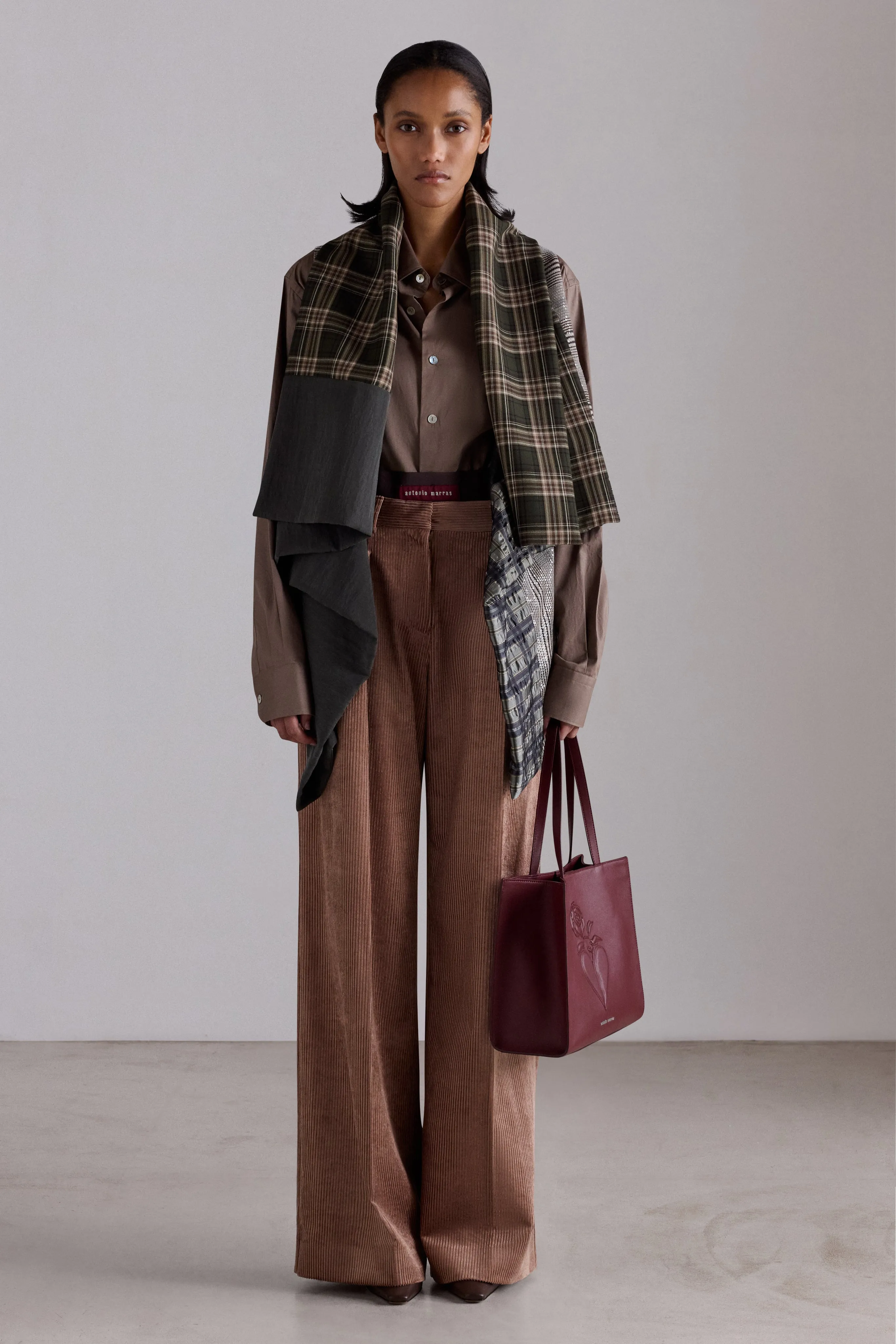 Patchwork Checked Asymmetric Shawl sold by Antonio Marras product image thumbnail 2