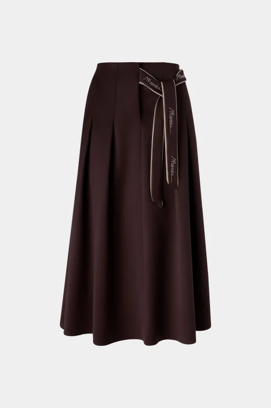 Midi Skirt with Embroidered Logo Belt made by Antonio Marras
