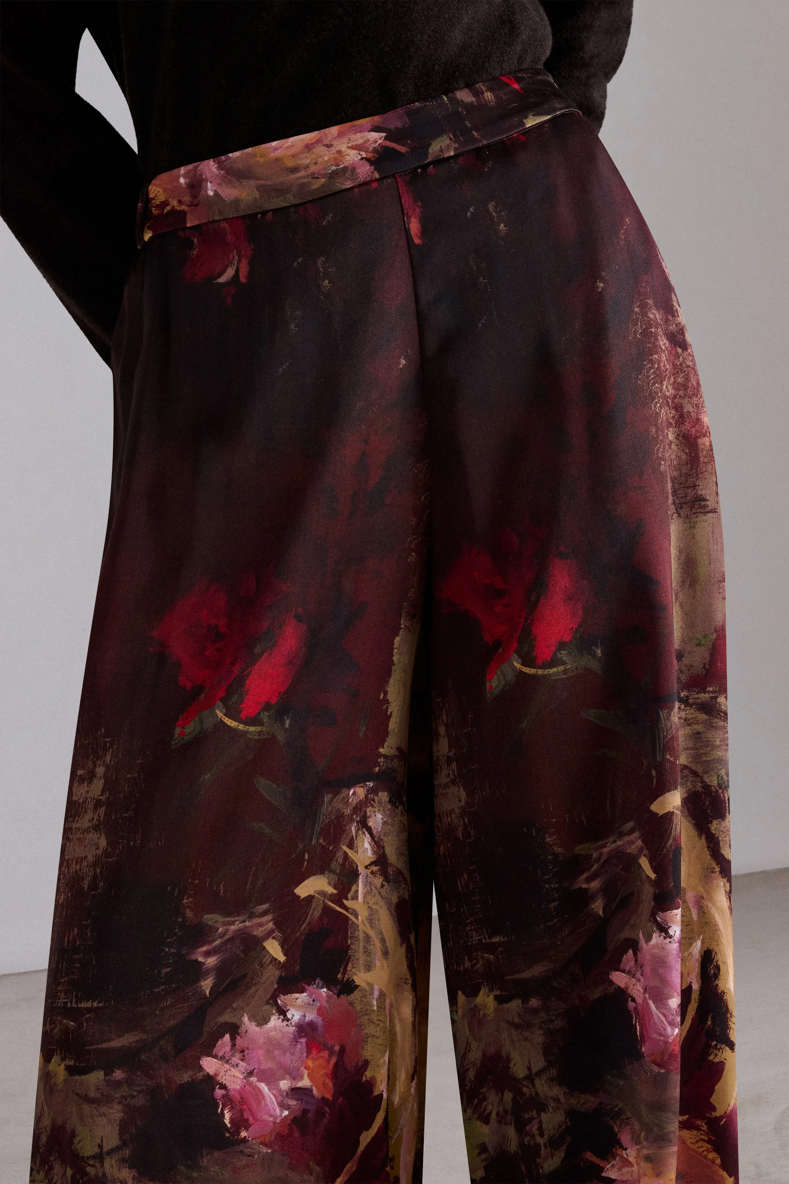 Painterly Rose Silk Pants sold by Antonio Marras product image thumbnail 5