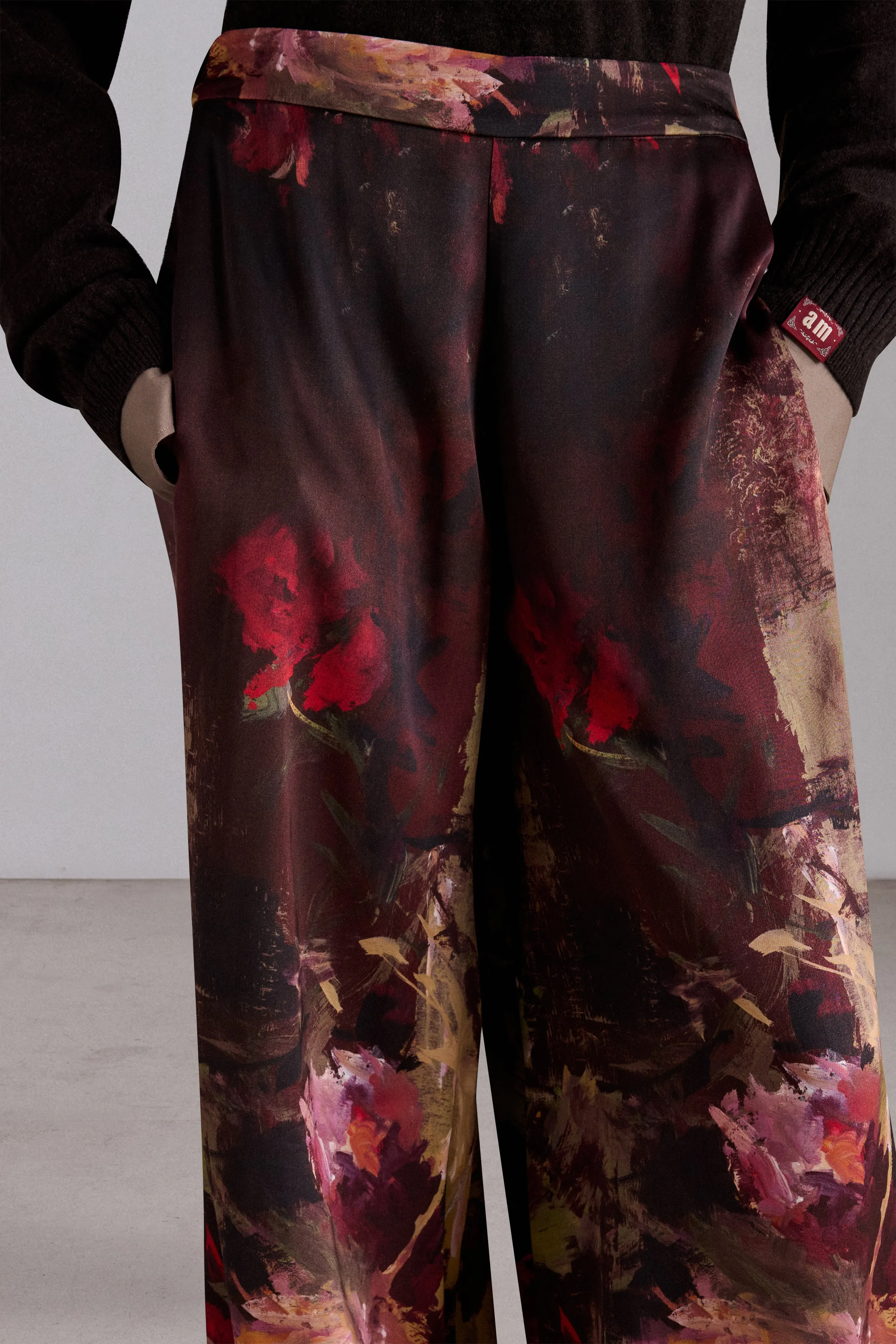 Painterly Rose Silk Pants sold by Antonio Marras product image thumbnail 4