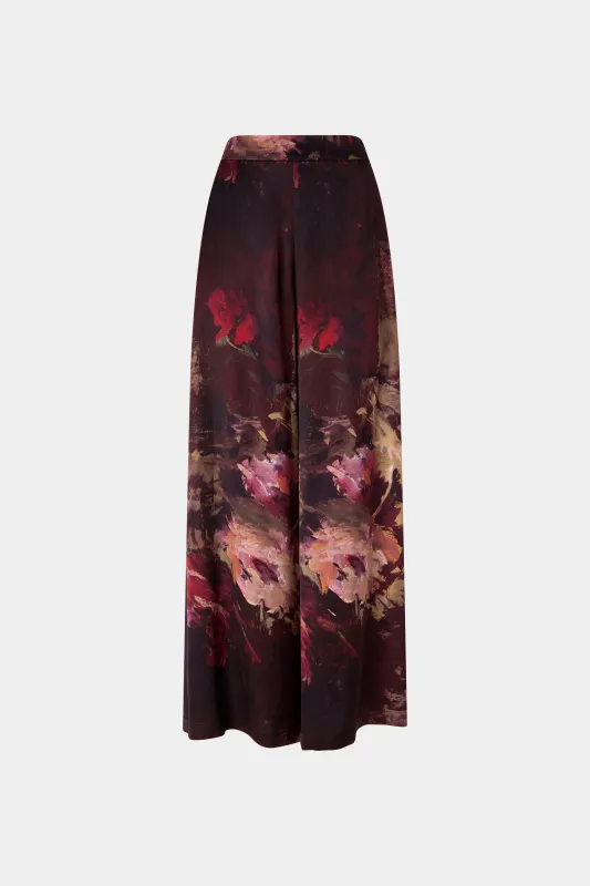 Painterly Rose Silk Pants made by Antonio Marras