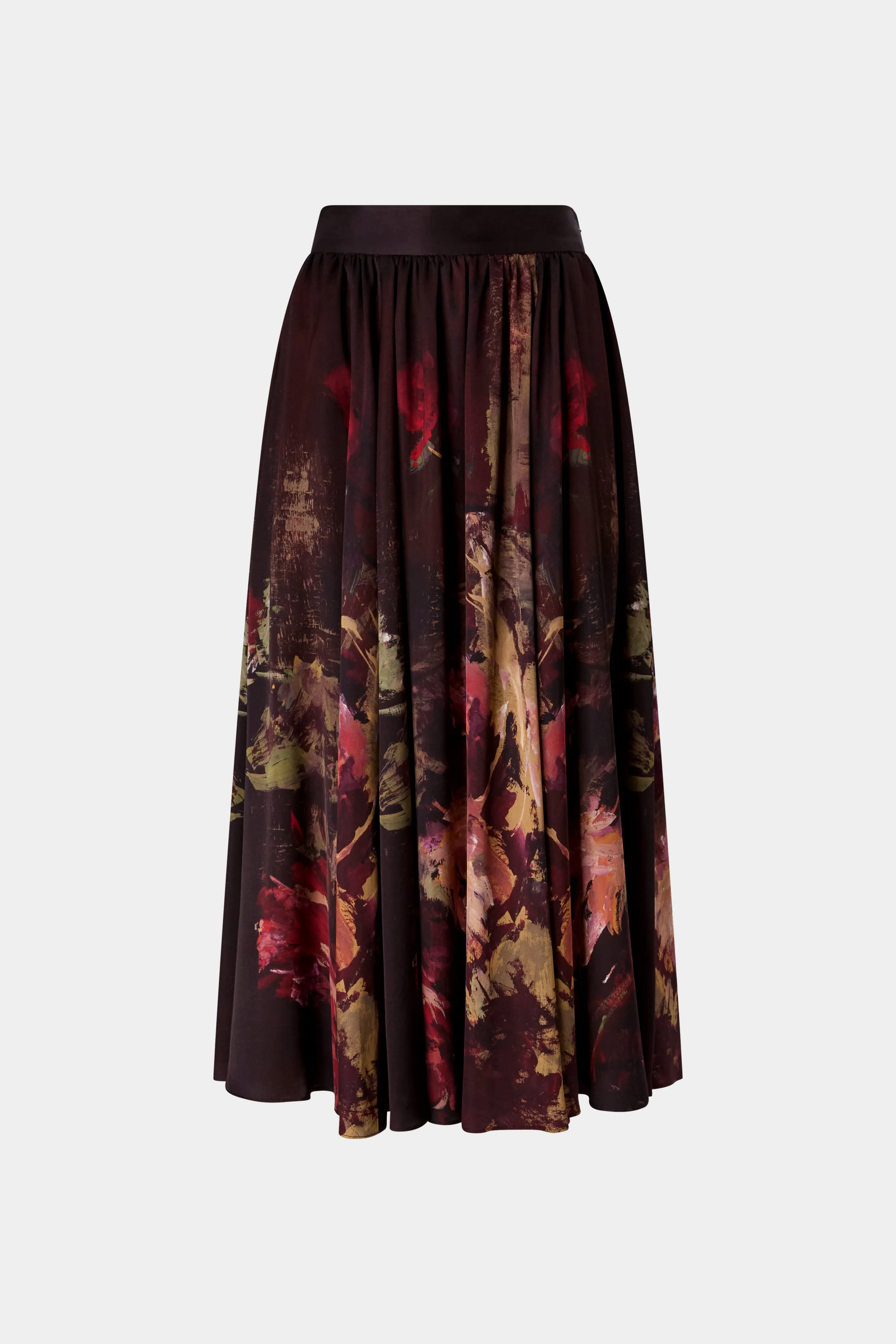 Painterly Floral Silk Skirt sold by Antonio Marras