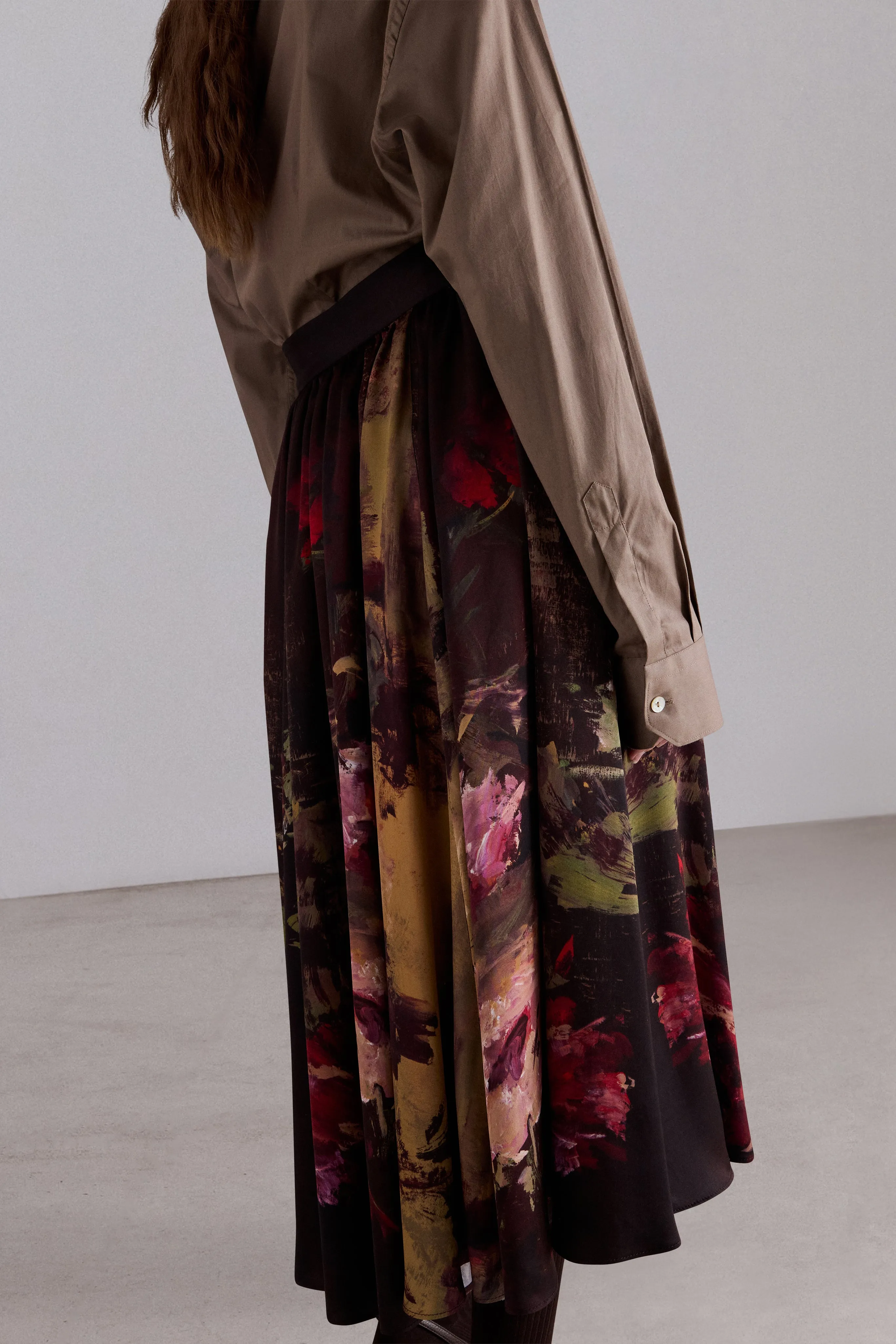 Painterly Floral Silk Skirt sold by Antonio Marras product image thumbnail 5