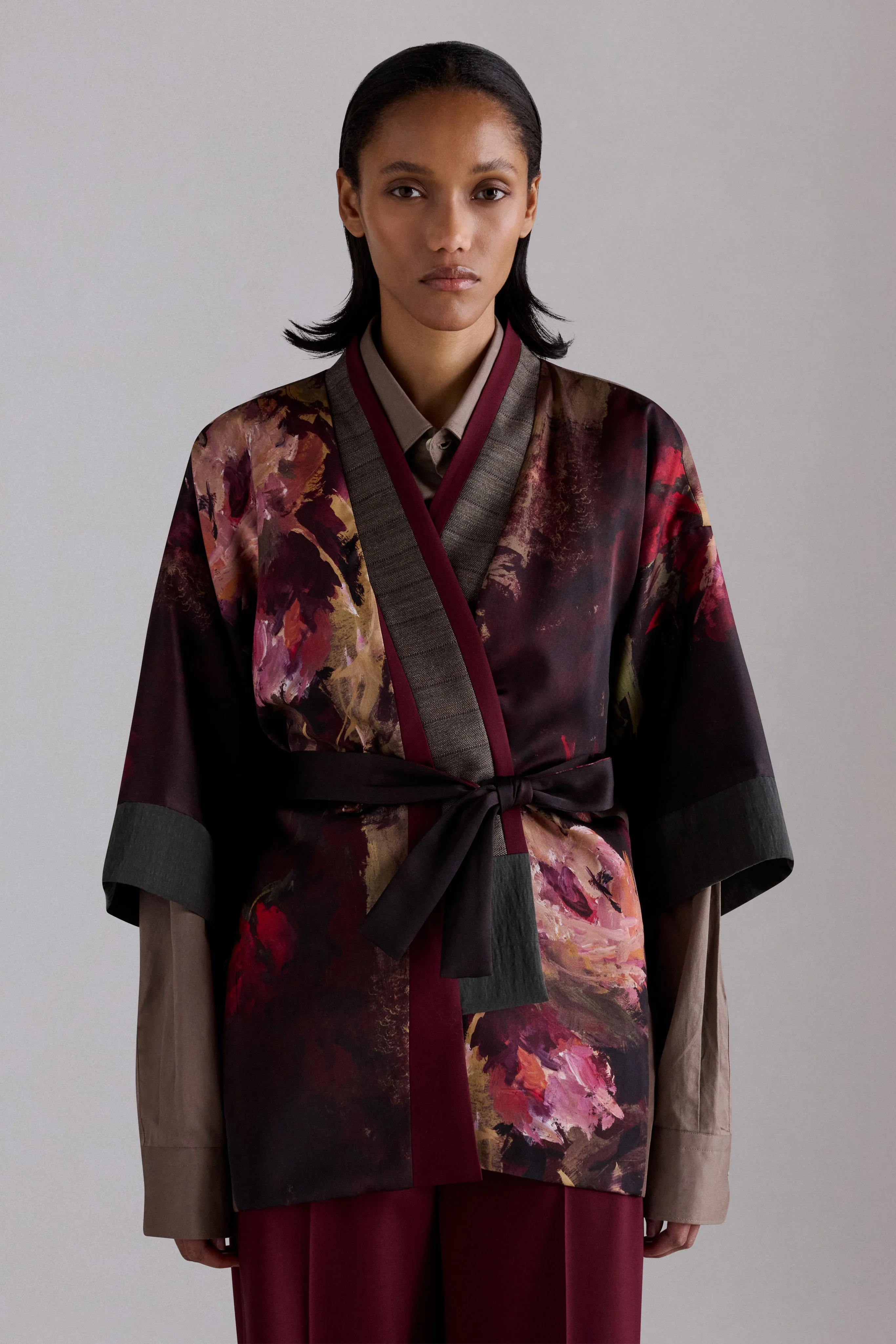 Painterly Rose Silk Kimono sold by Antonio Marras product image thumbnail 4