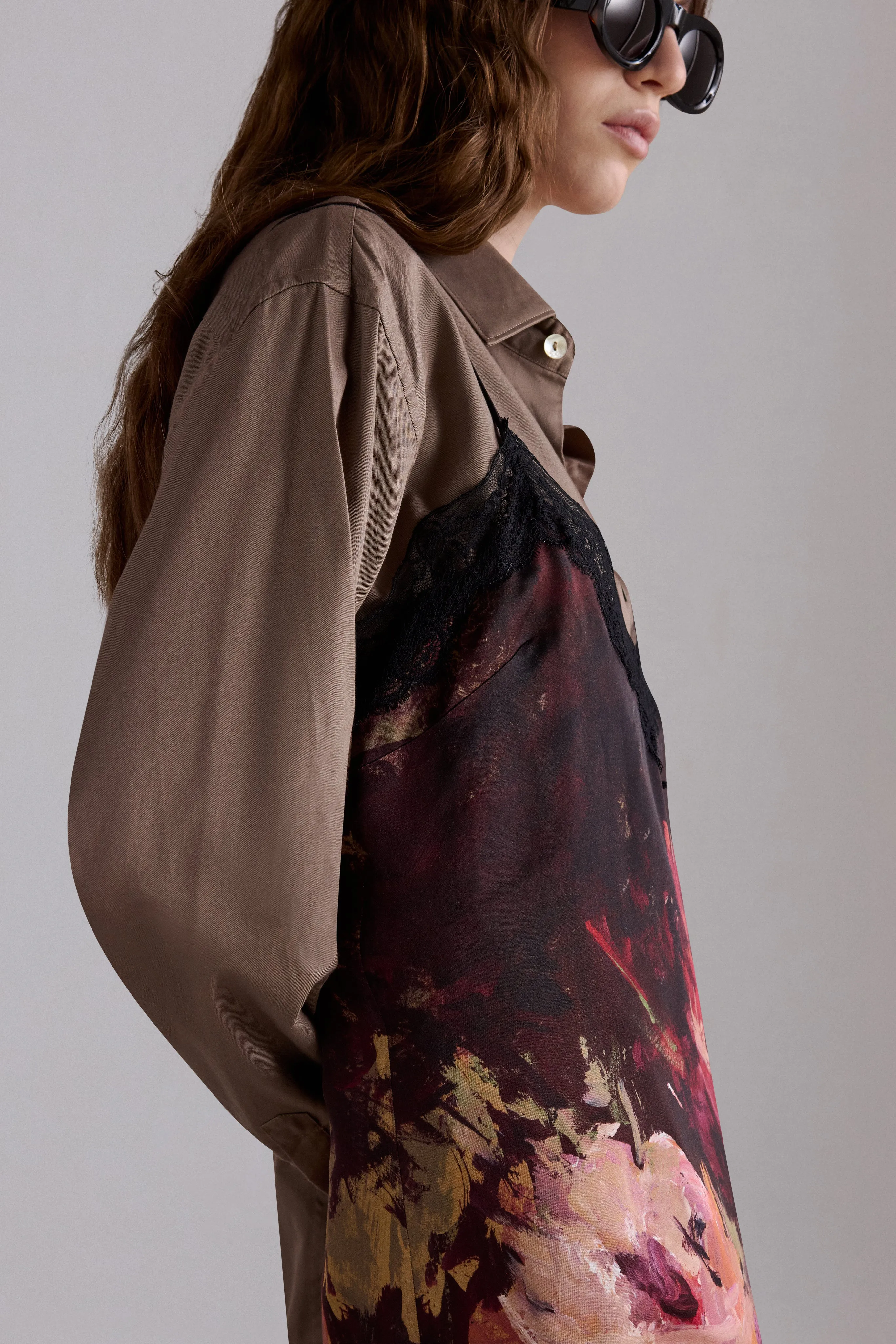 Painterly Rose Silk Slip Dress sold by Antonio Marras product image thumbnail 4
