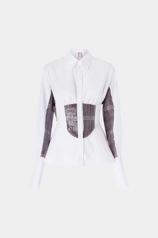 Tweed Bustier Cotton Shirt made by Antonio Marras