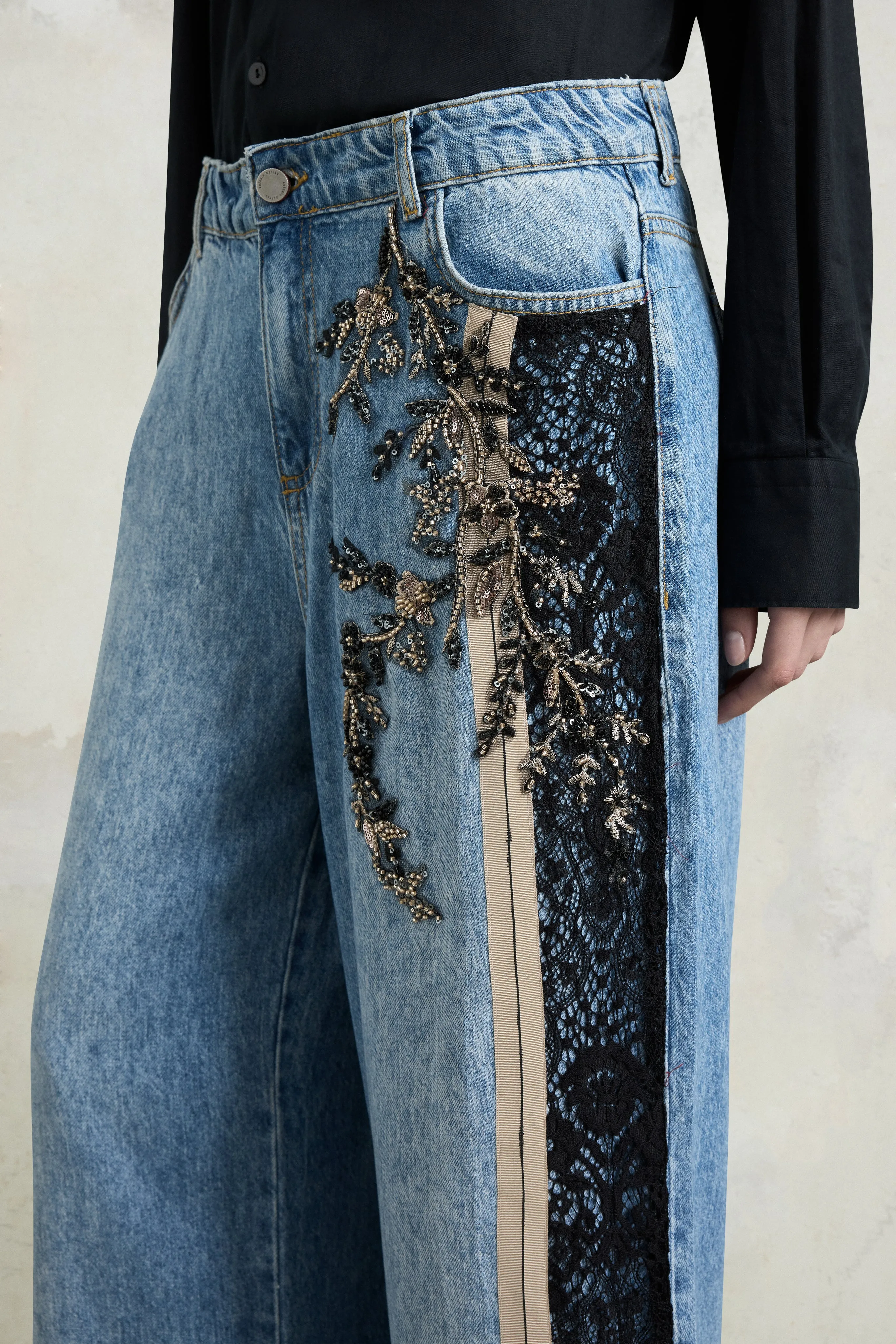 Embellished Palazzo Jeans sold by Antonio Marras product image thumbnail 4