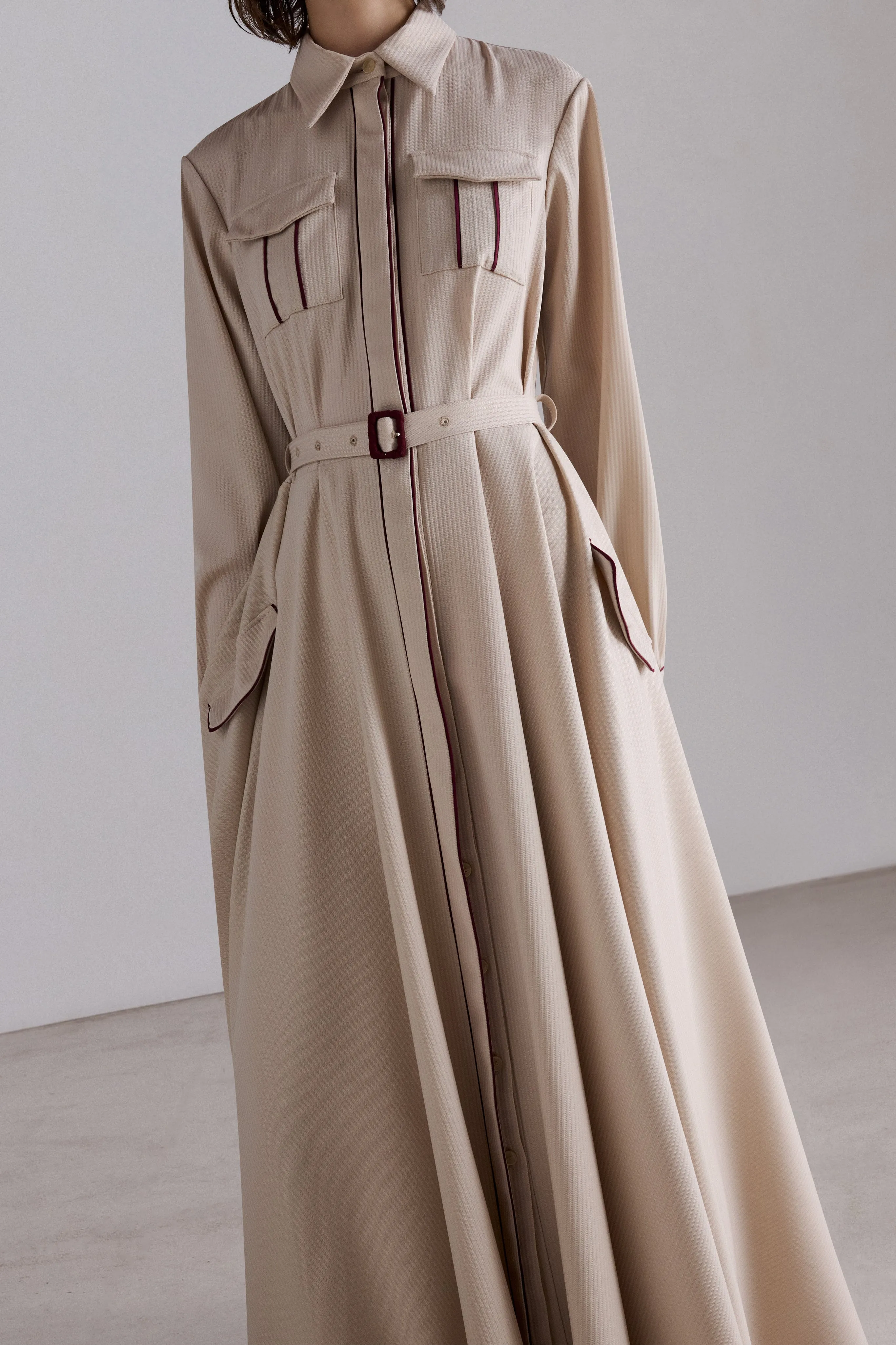Beige Belted Shirt Dress sold by Antonio Marras product image thumbnail 5