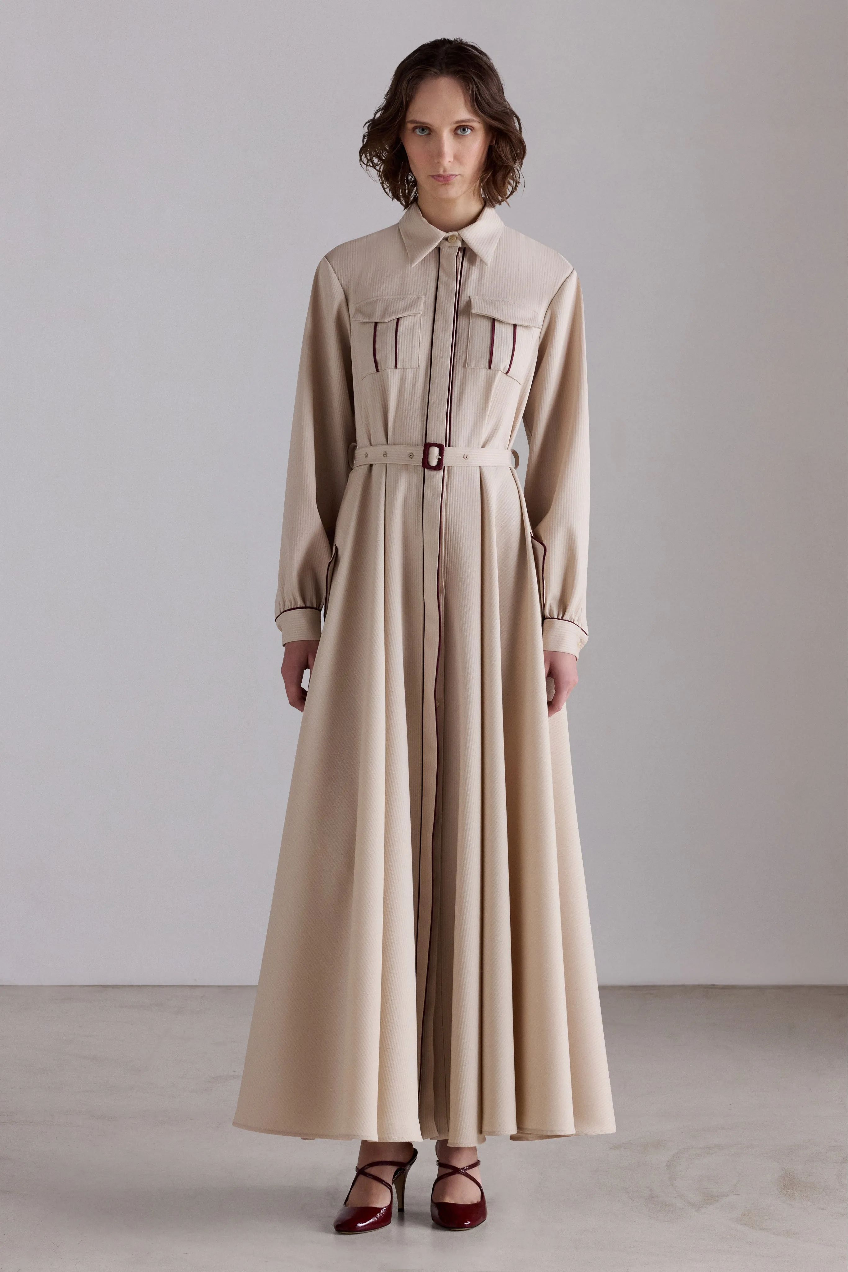 Beige Belted Shirt Dress sold by Antonio Marras product image thumbnail 2