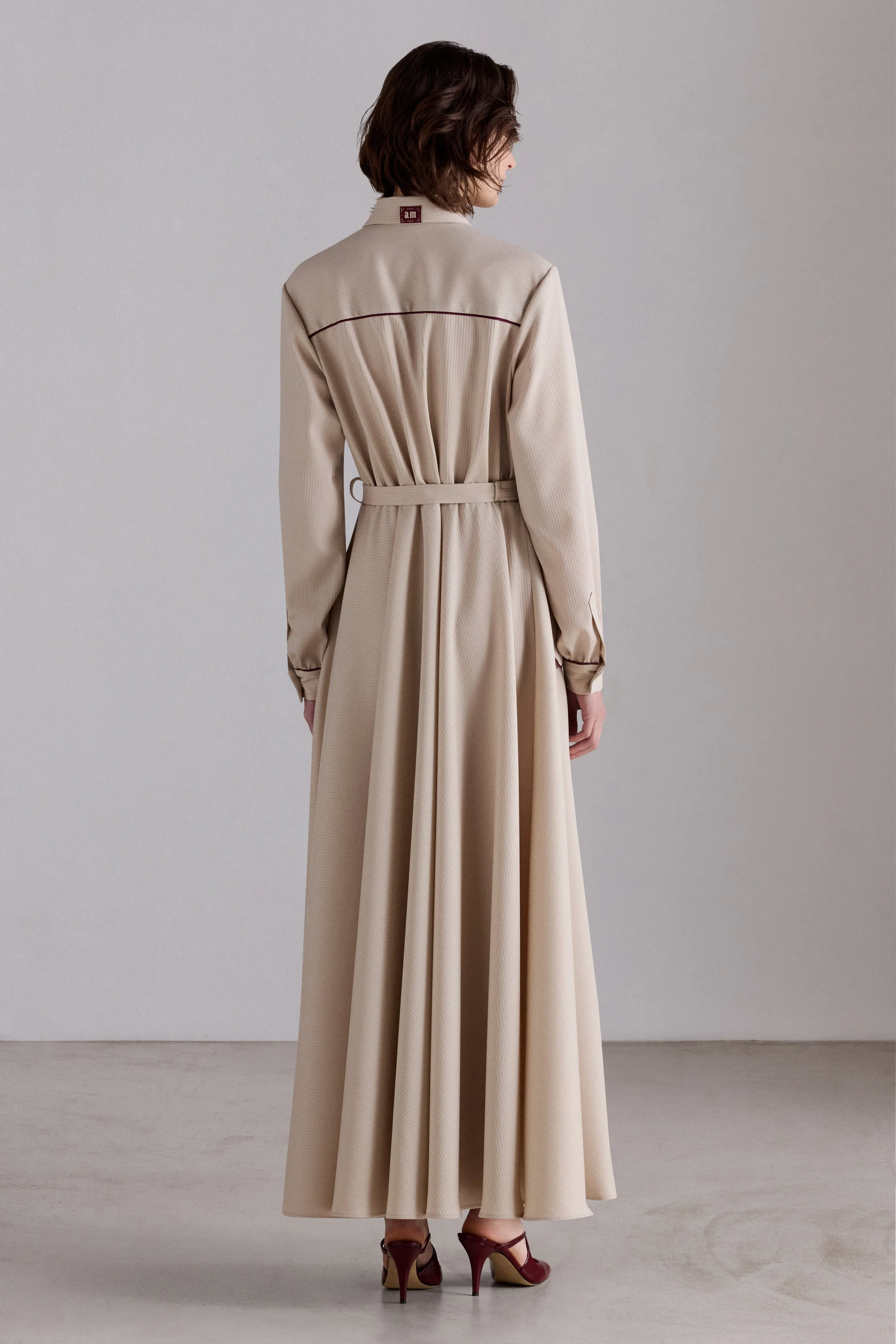 Beige Belted Shirt Dress sold by Antonio Marras product image thumbnail 3