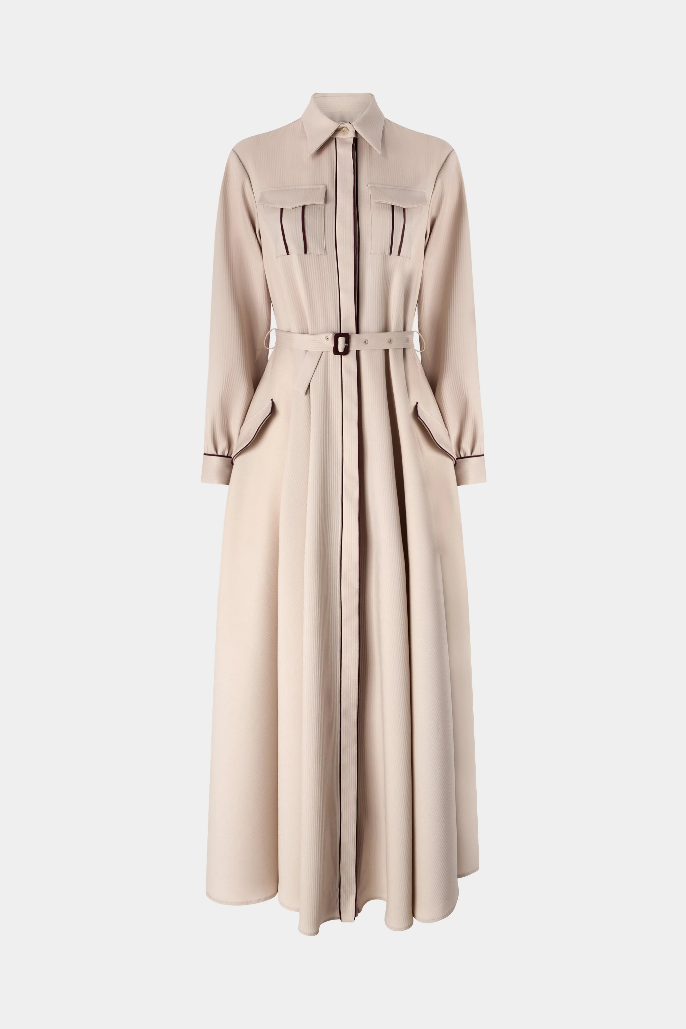 Beige Belted Shirt Dress sold by Antonio Marras