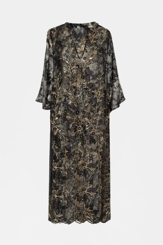 Black Embellished Tunic Dress made by Antonio Marras