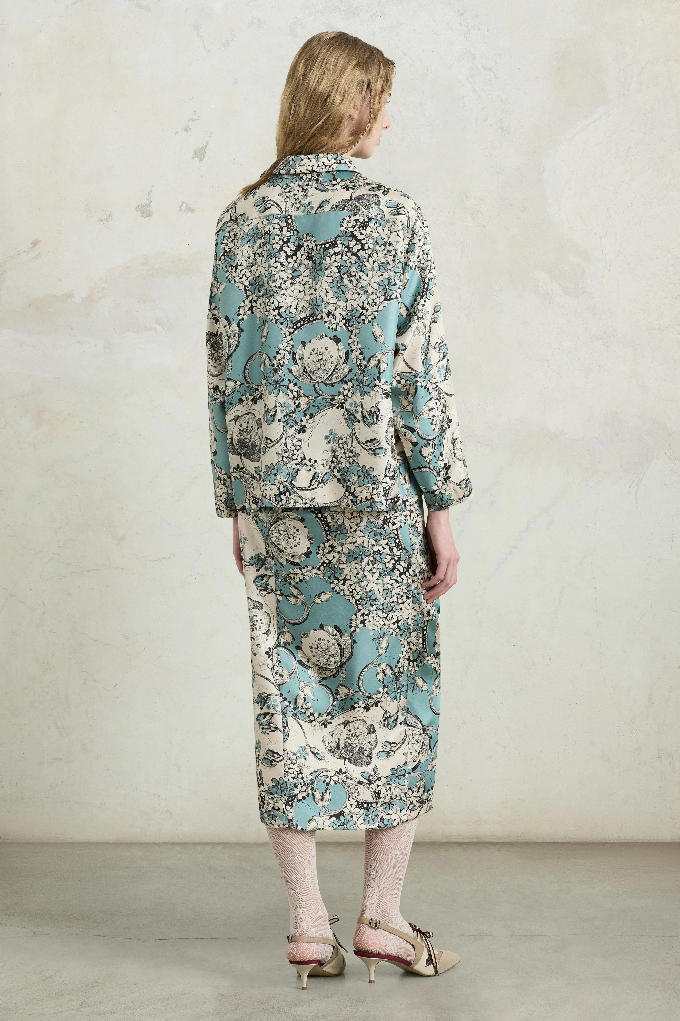 Turquoise Floral Pajama Shirt sold by Antonio Marras product image thumbnail 3