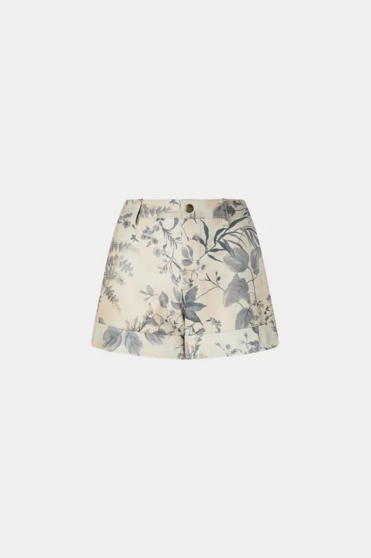 Leather Shorts Tropical Print made by Antonio Marras