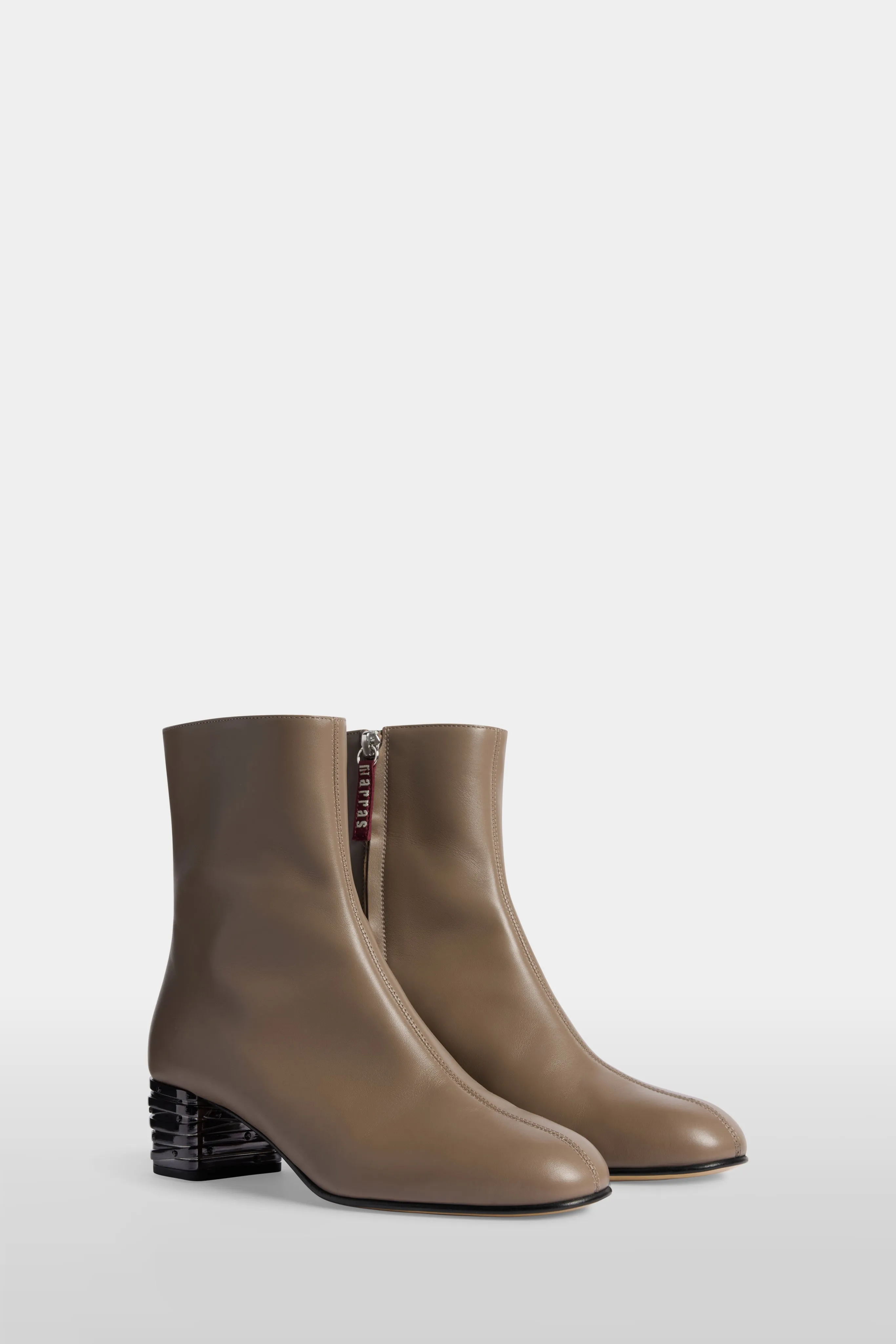 Leather Ankle Boots with Sculptural Heel sold by Antonio Marras product image thumbnail 3