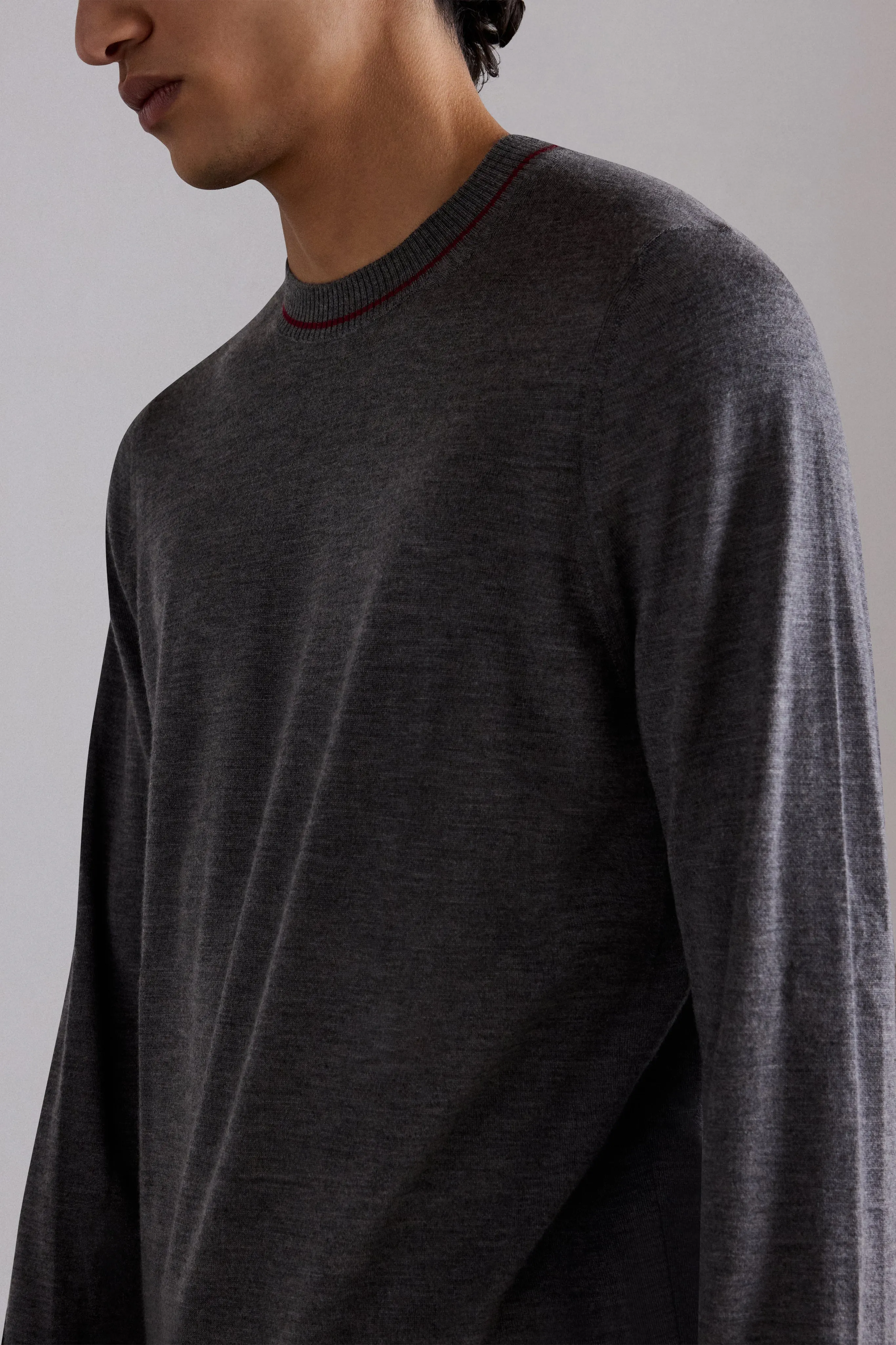 Contrast-Trim Cashmere Crew-Neck Sweater sold by Antonio Marras product image thumbnail 4