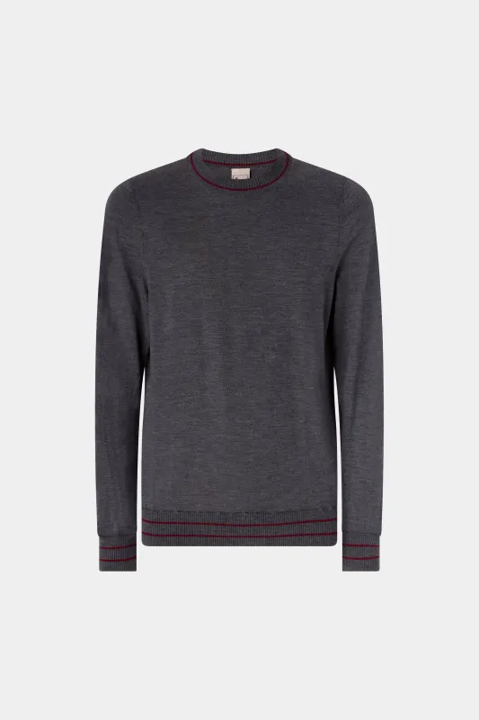 Contrast-Trim Cashmere Crew-Neck Sweater made by Antonio Marras