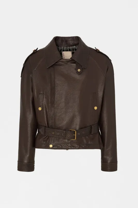 Leather Biker Jacket made by Antonio Marras