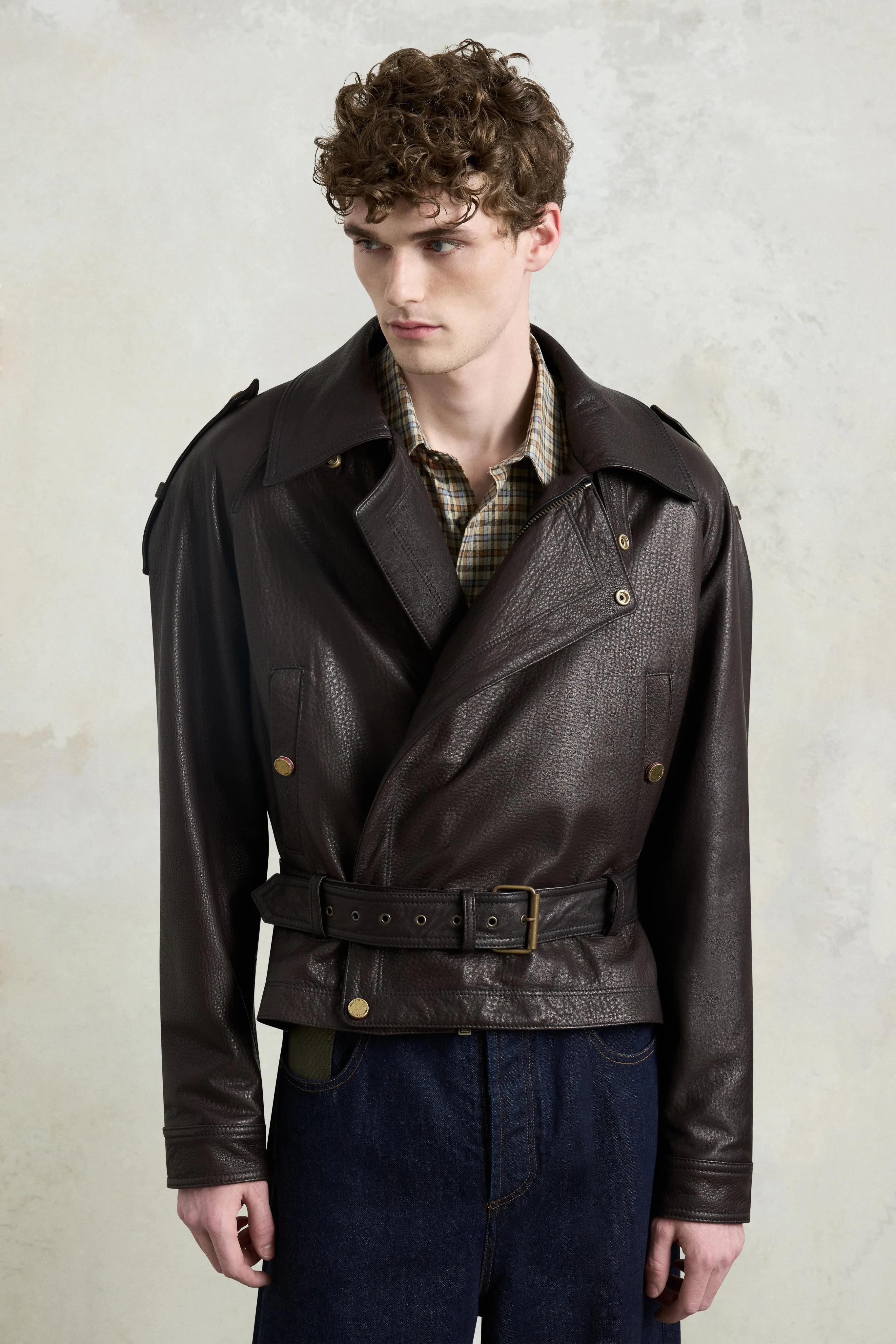 Leather Biker Jacket sold by Antonio Marras product image thumbnail 4