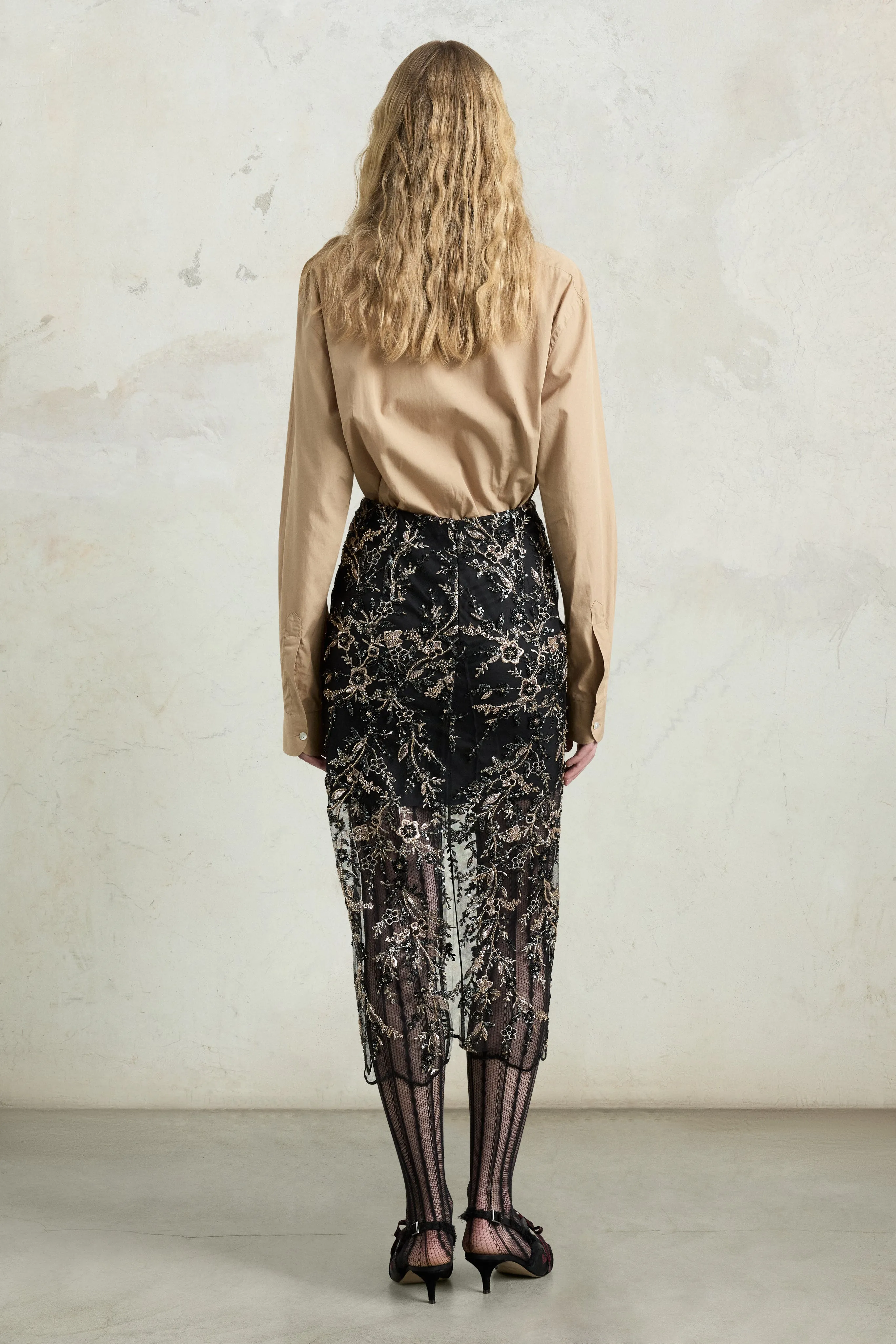 Embroidered Tulle Pencil Skirt sold by Antonio Marras product image thumbnail 3